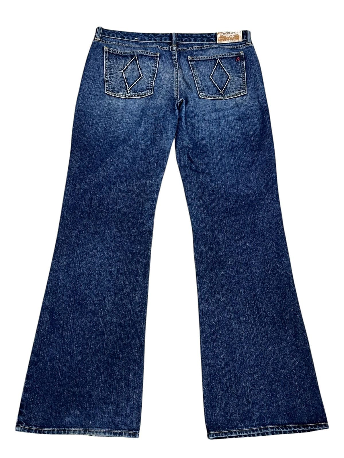 Replay Vintage Replay Italy Bootcut Flare Denim Y2K Fade Size 31" - 4 Thumbnail