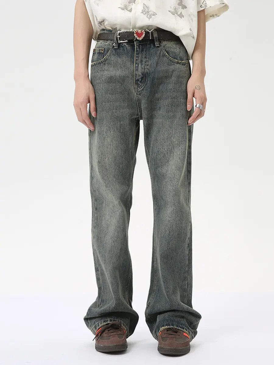 Japanese Brand Retro loose straight leg micro flared jeans Size US 32 / EU 48 - 2 Thumbnail