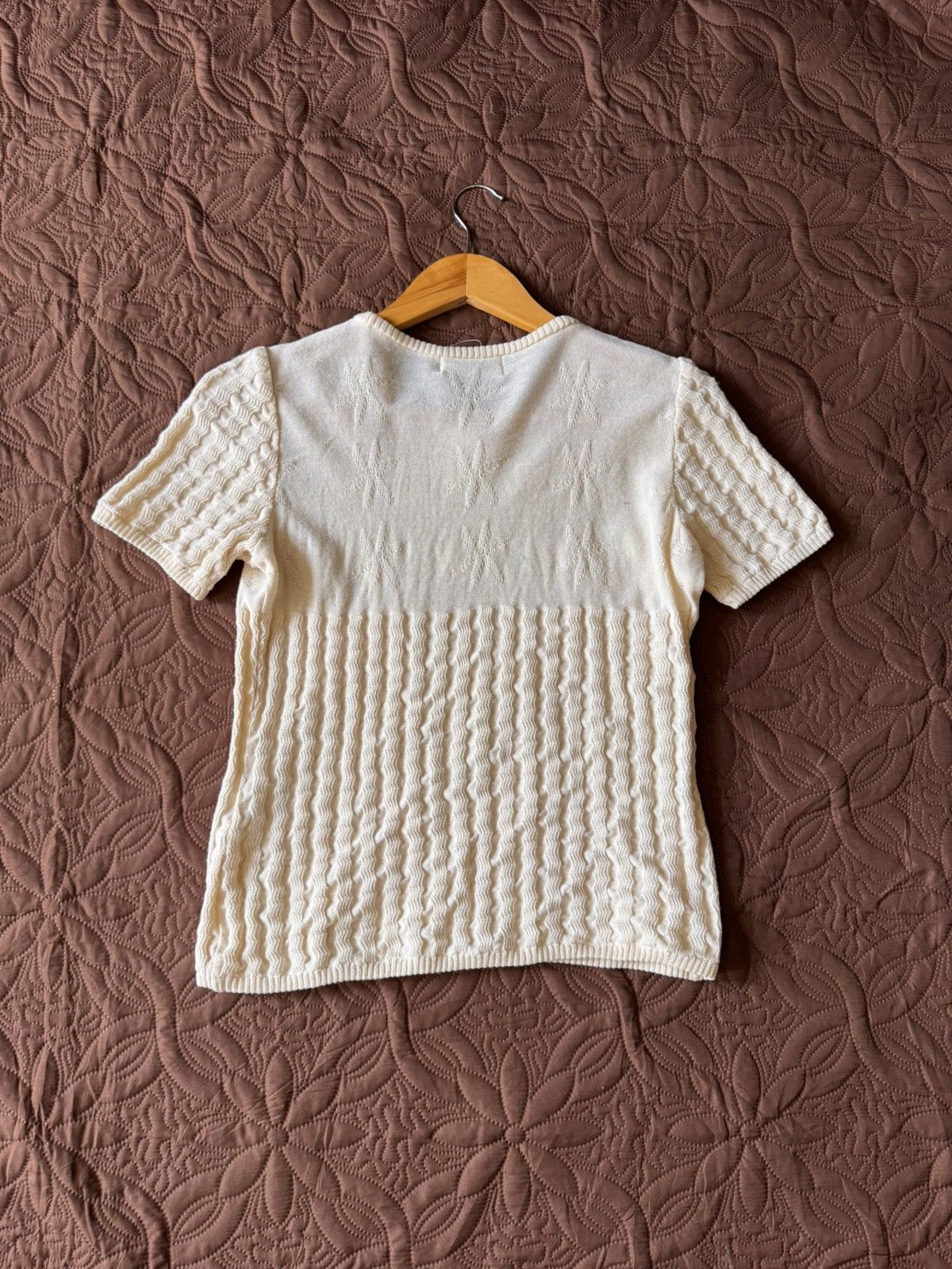 Yves Saint Laurent Vintage Yves Saint Laurent (YSL)short-sleeved knit top Size S / US 4 / IT 40 - 2 Thumbnail