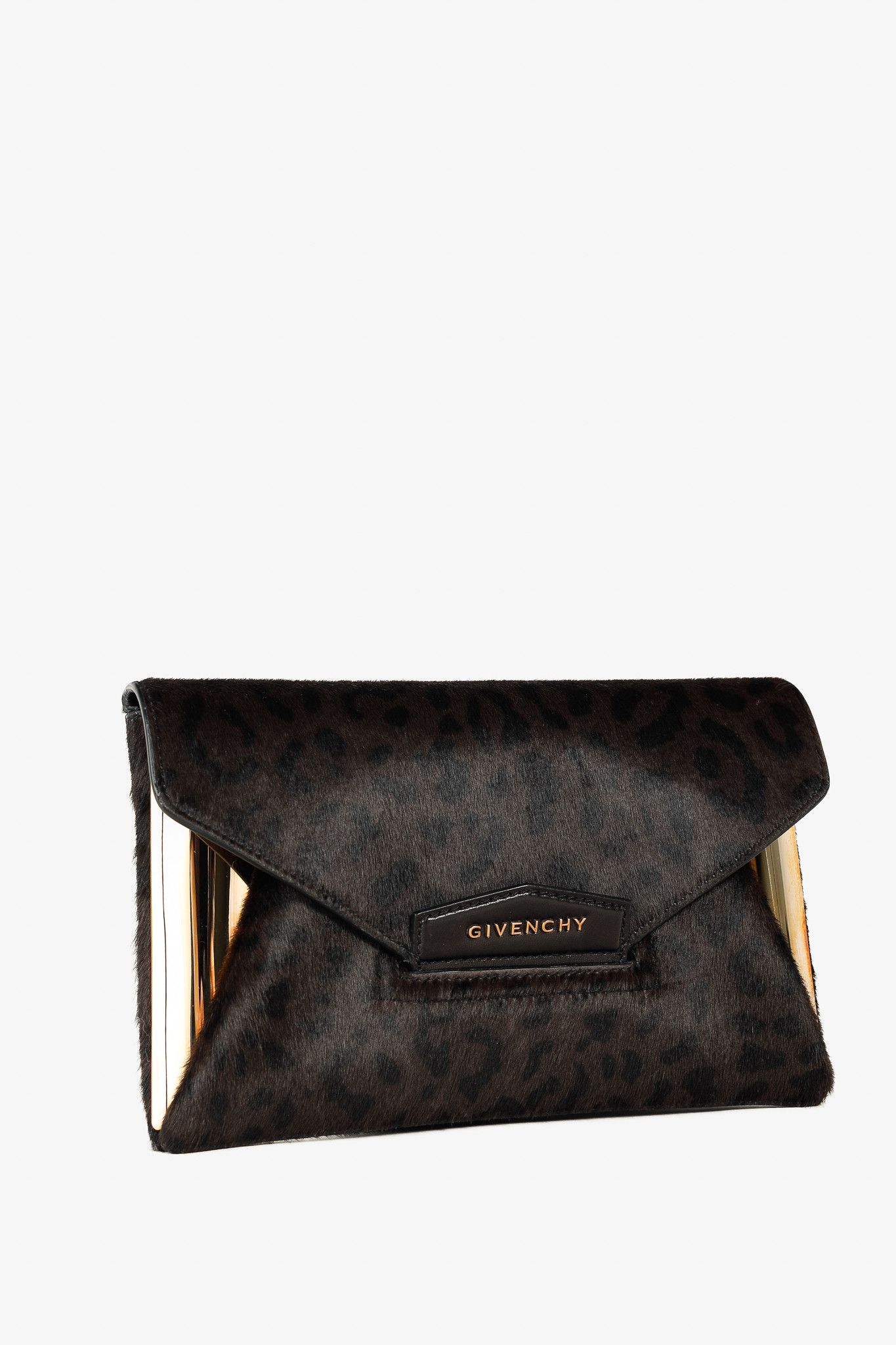 Givenchy Givenchy Antigona Small Leopard-Calf Hair Envelope Clutch Size ONE SIZE - 2 Thumbnail