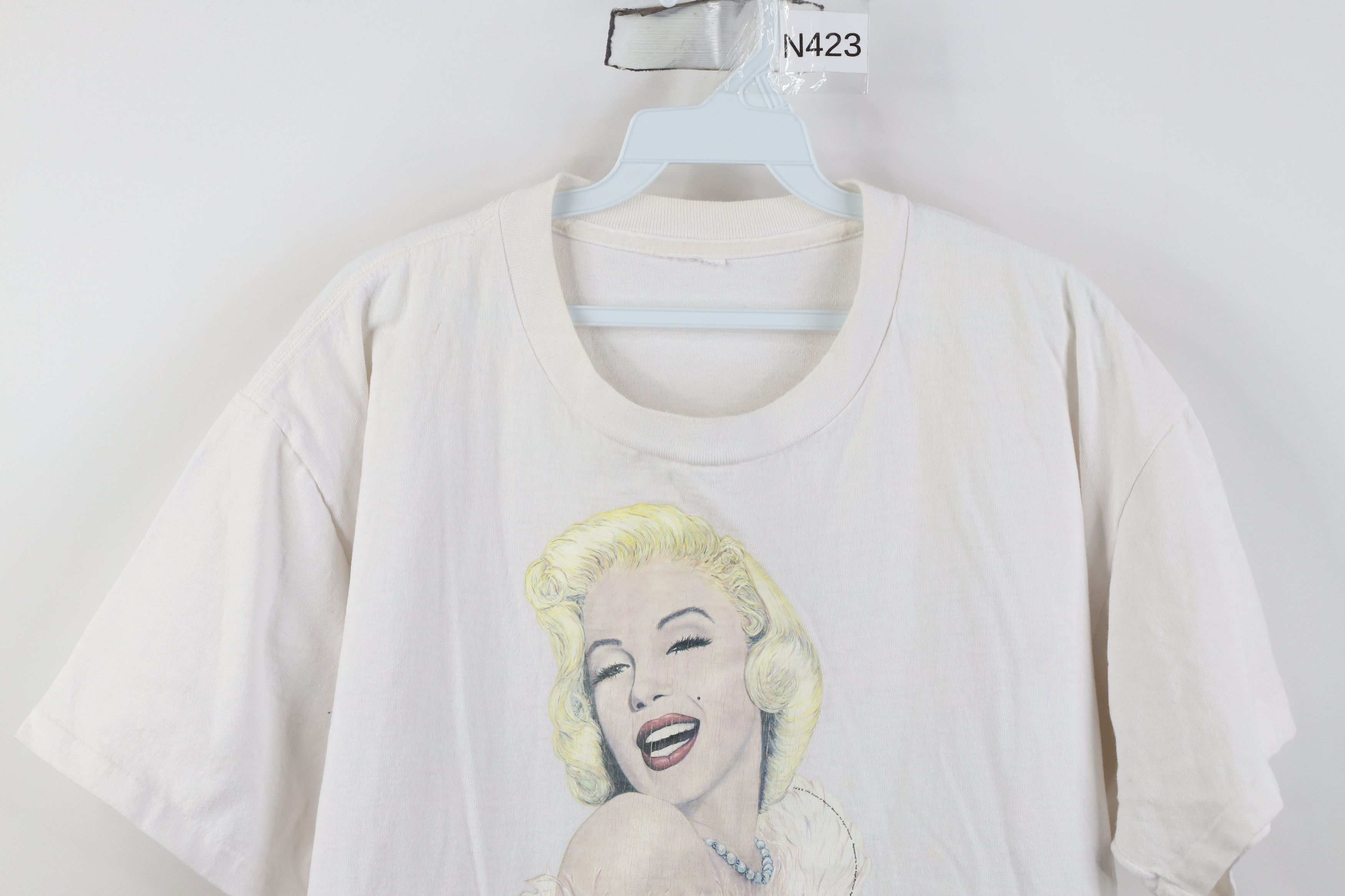 Vintage Vintage 90s Marilyn Monroe Short Sleeve T-Shirt White USA Size XL / US 12-14 / IT 48-50 - 2 Thumbnail