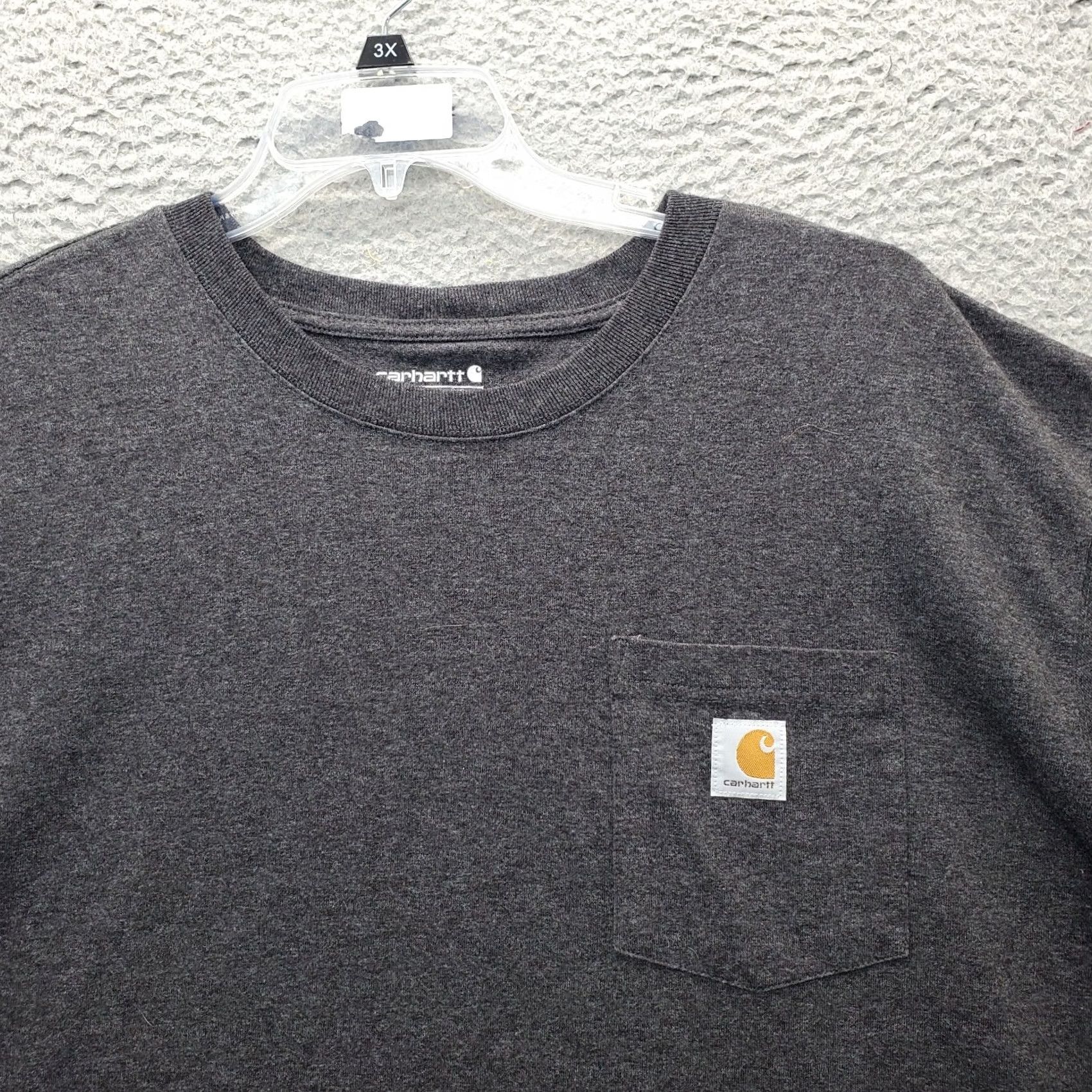 Carhartt Carhartt Workwear Tee Shirt Women 2XL Gray Chest Pocket Crew Neck Logo Shirt Womens Size 2XL Size XXL / US 16-18 / IT 52-54 - 3 Thumbnail