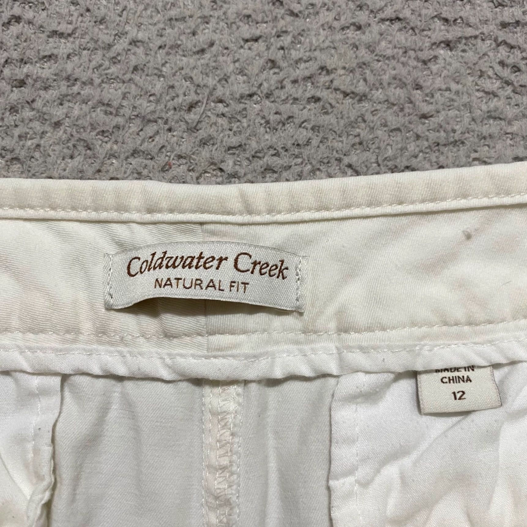 Coldwater Creek Coldwater Creek Womens Pants White Straight Capri High Rise 12 Casual Vintage? No Size 34" / US 12 / IT 48 - 3 Thumbnail