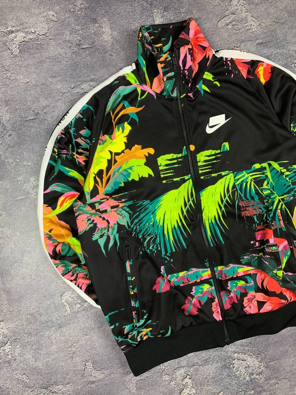 Nike Nike Men's Full Zip Tropical Print Track Jacket Size US M / EU 48-50 / 2 - 2 Thumbnail