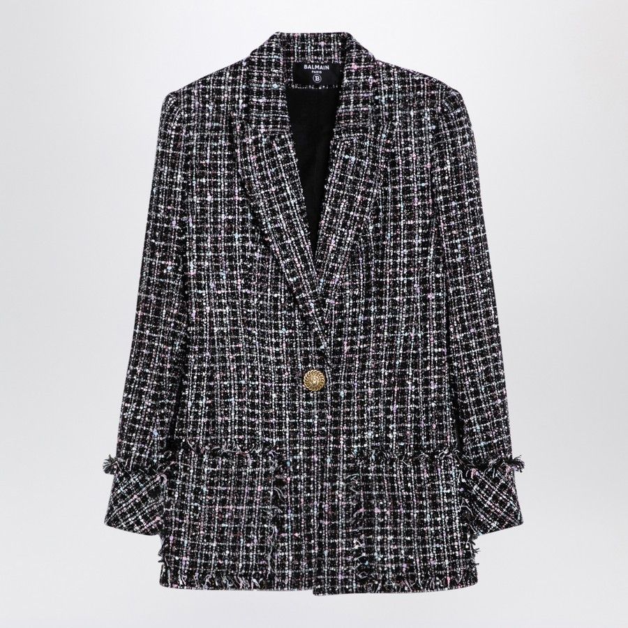 Balmain o1d2blof0824 Single-breasted Blazers in Black Size M / US 6-8 / IT 42-44 - 1 Thumbnail
