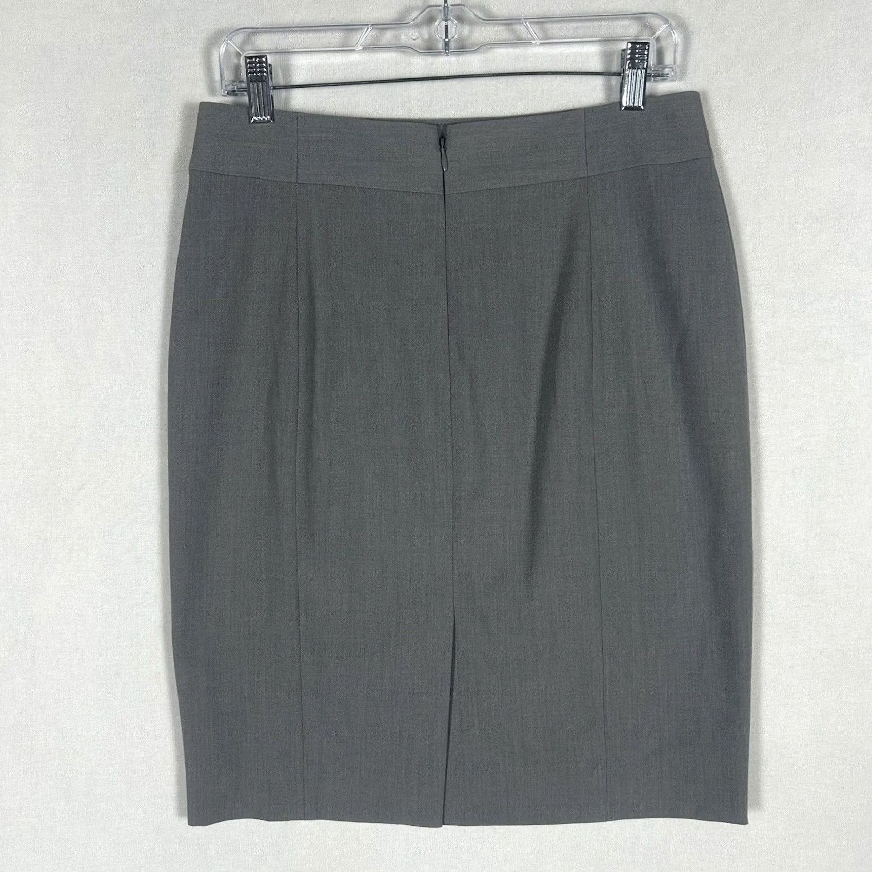 J.Crew J.CREW Mercantile Classic Work Pencil Skirt Size 4 Womens Solid Gray Business Size 27" / US 4 / IT 40 - 6 Thumbnail