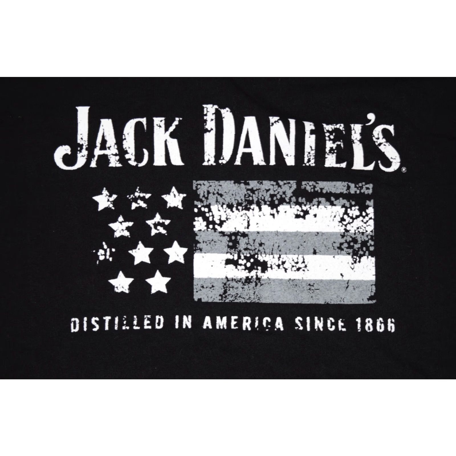 Vintage JACK DANIELS T-Shirt Mens Large Black Graphic Whiskey USA Flag Made in America Size US L / EU 52-54 / 3 - 2 Thumbnail