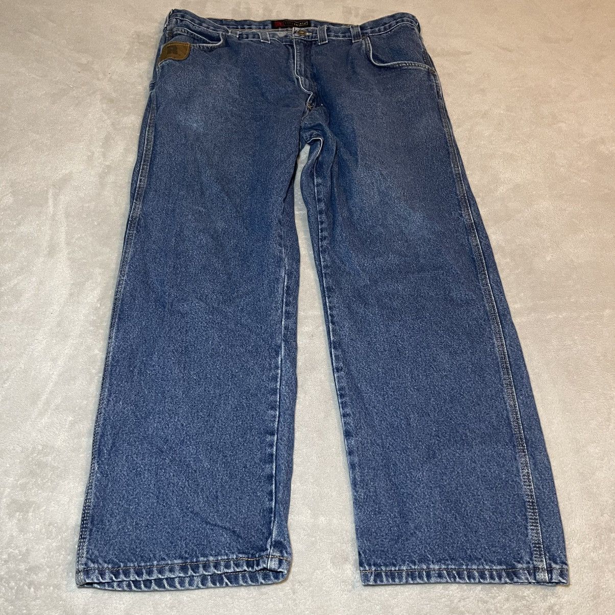 Wrangler Vintage 90s Wrangler Riggs Workwear Jeans Mens 44x32 Blue Size US 42 / EU 58 - 1 Thumbnail