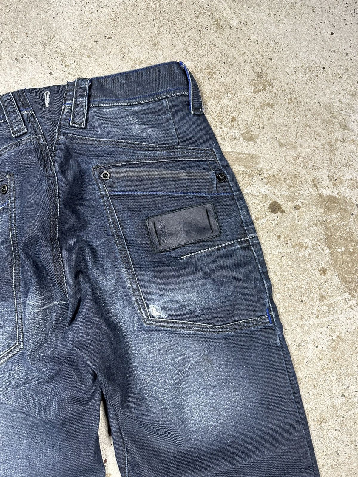 G-Star × Vintage Vintage G Star Raw 3301 Navy Aero Tapered Denim Pants Size US 31 - 15 Thumbnail