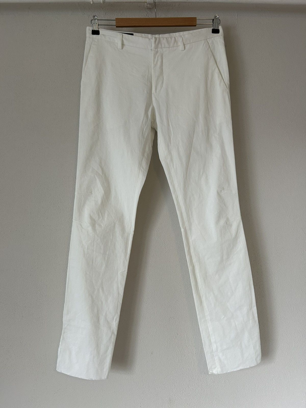 Gucci White Slim Fit Pants - Cotton Blend with Subtle Logo Detail Size US 30 / EU 46 - 1 Thumbnail