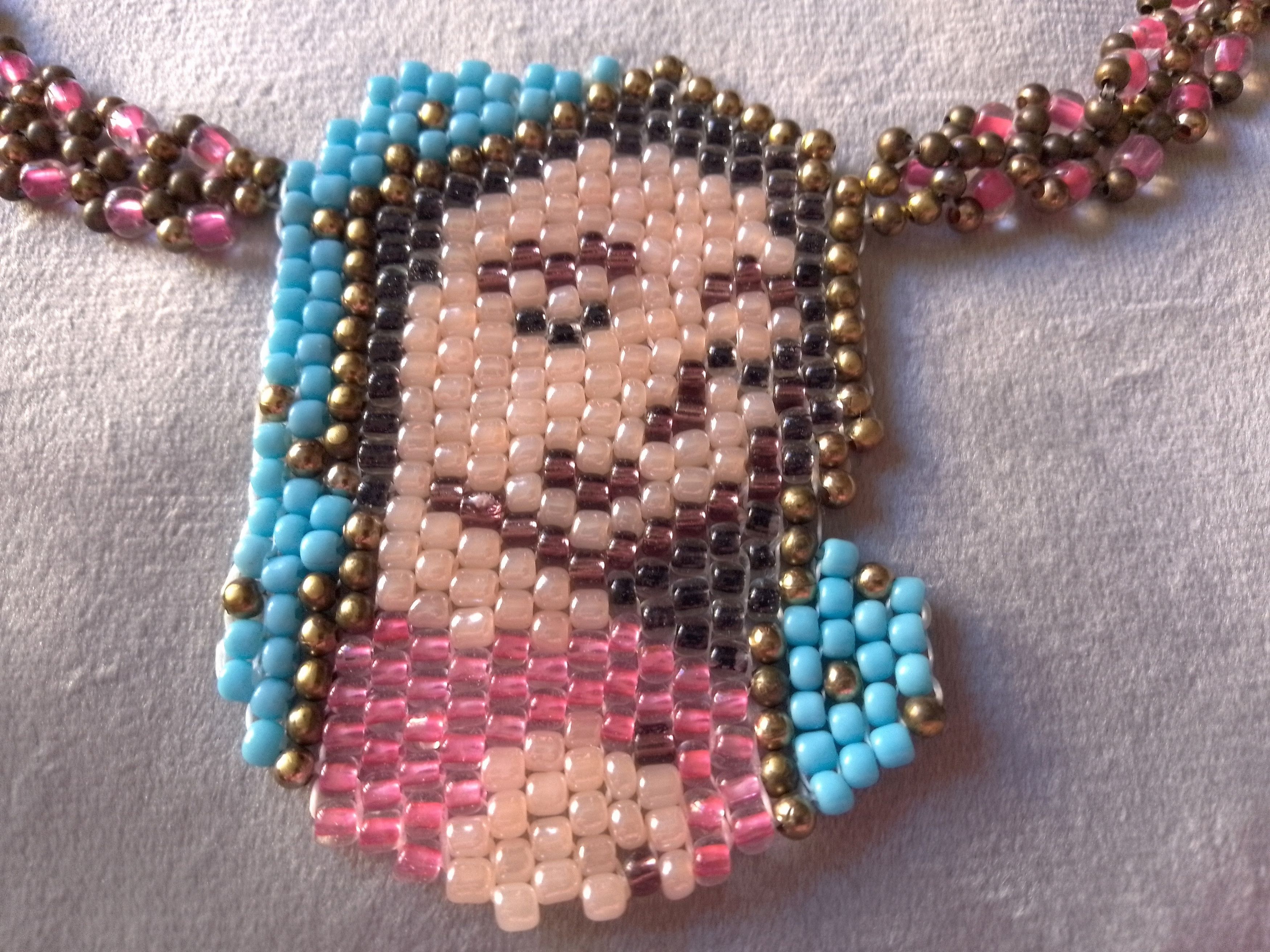 Handmade Necklace Beaded Virgin Mary Guadalupe Christian Jewelry Size ONE SIZE - 6 Thumbnail