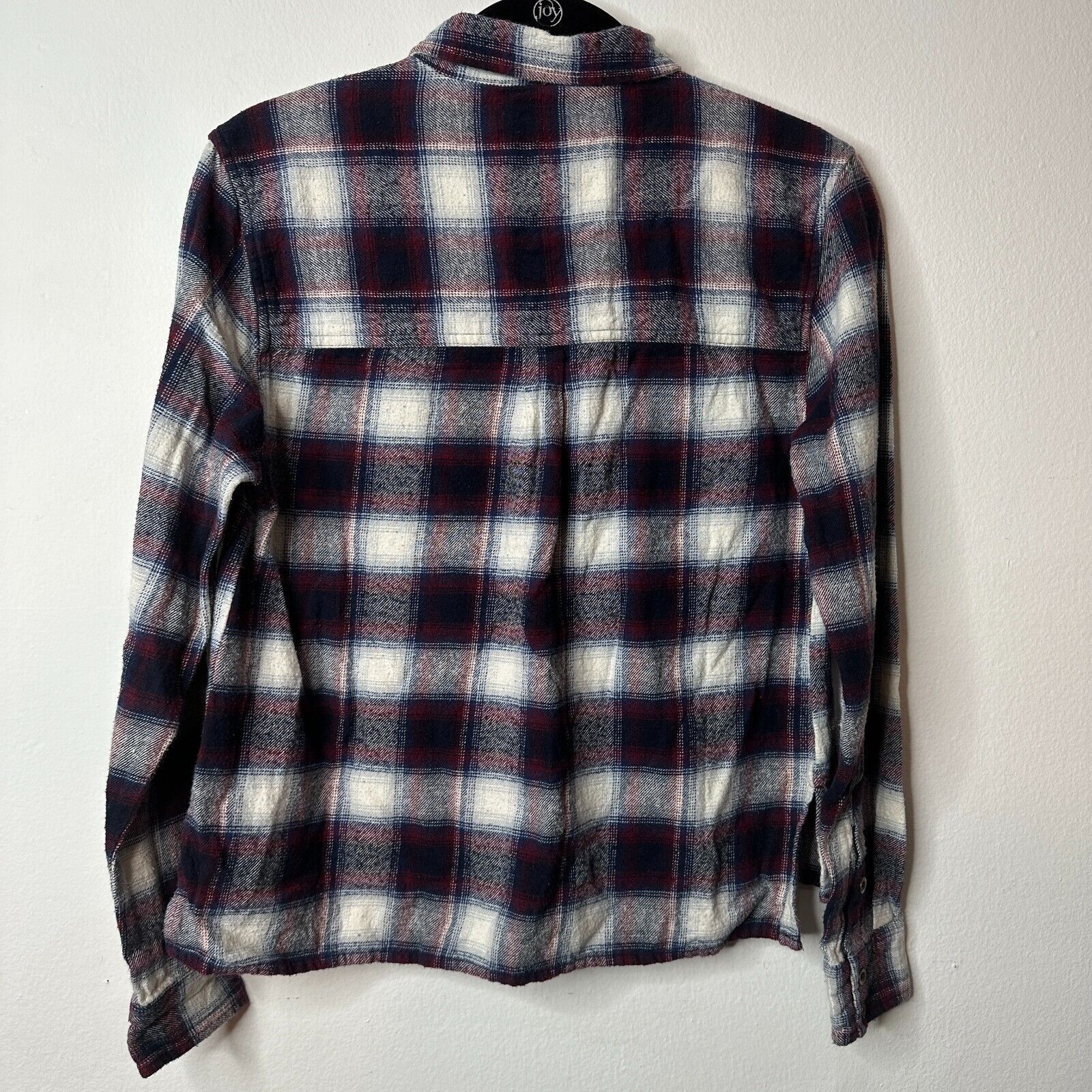 Forever 21 Black Red Blue White Plaid Cropped Flannel Button Shirt M Size M / US 6-8 / IT 42-44 - 2 Thumbnail
