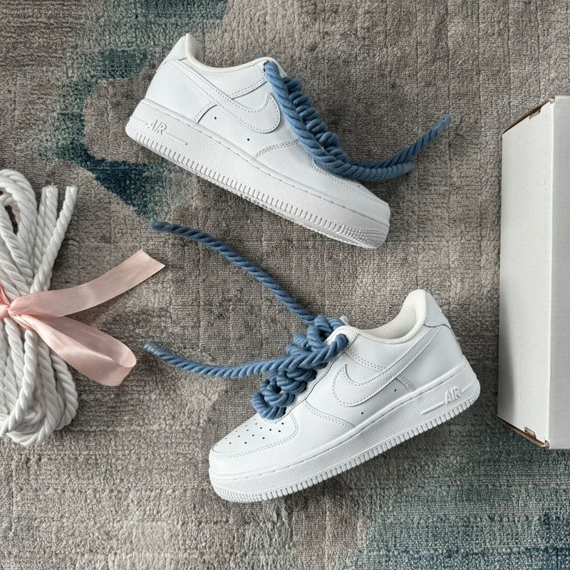Nike Nike Air Force | Custom | Crystal White | LIASJI Size US 9.5 / EU 42-43 - 1 Thumbnail