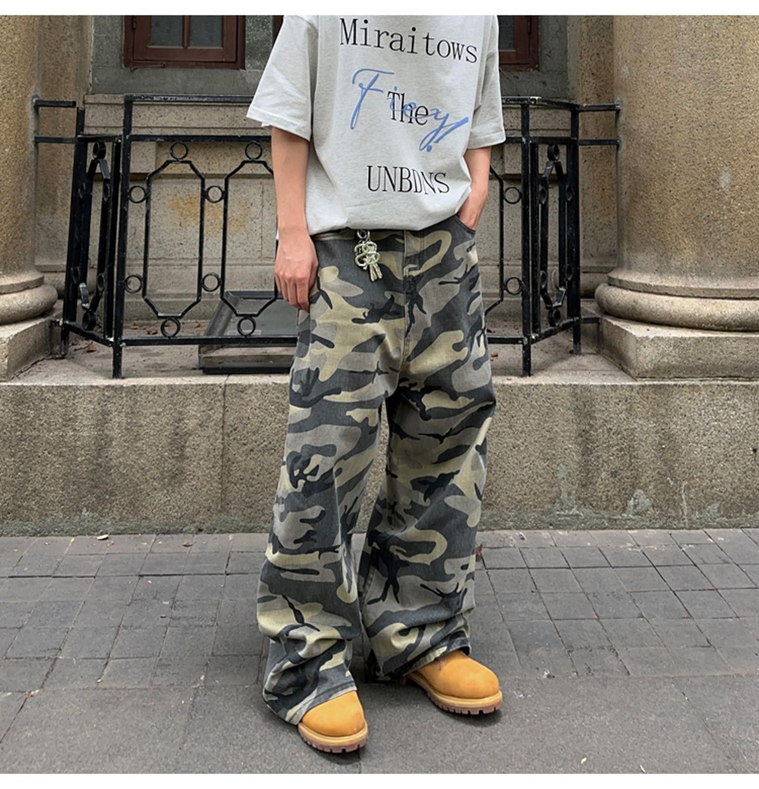 Other Camouflage Camo Wide-Leg Pants Size US 32 / EU 48 - 2 Thumbnail