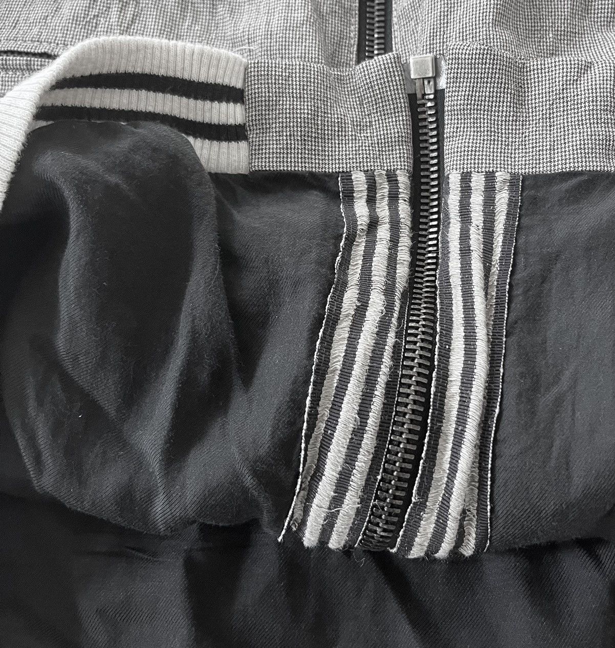 Haider Ackermann SS12 Haider Ackermann Linen Houndstooth Bomber Size US XL / EU 56 / 4 - 5 Thumbnail
