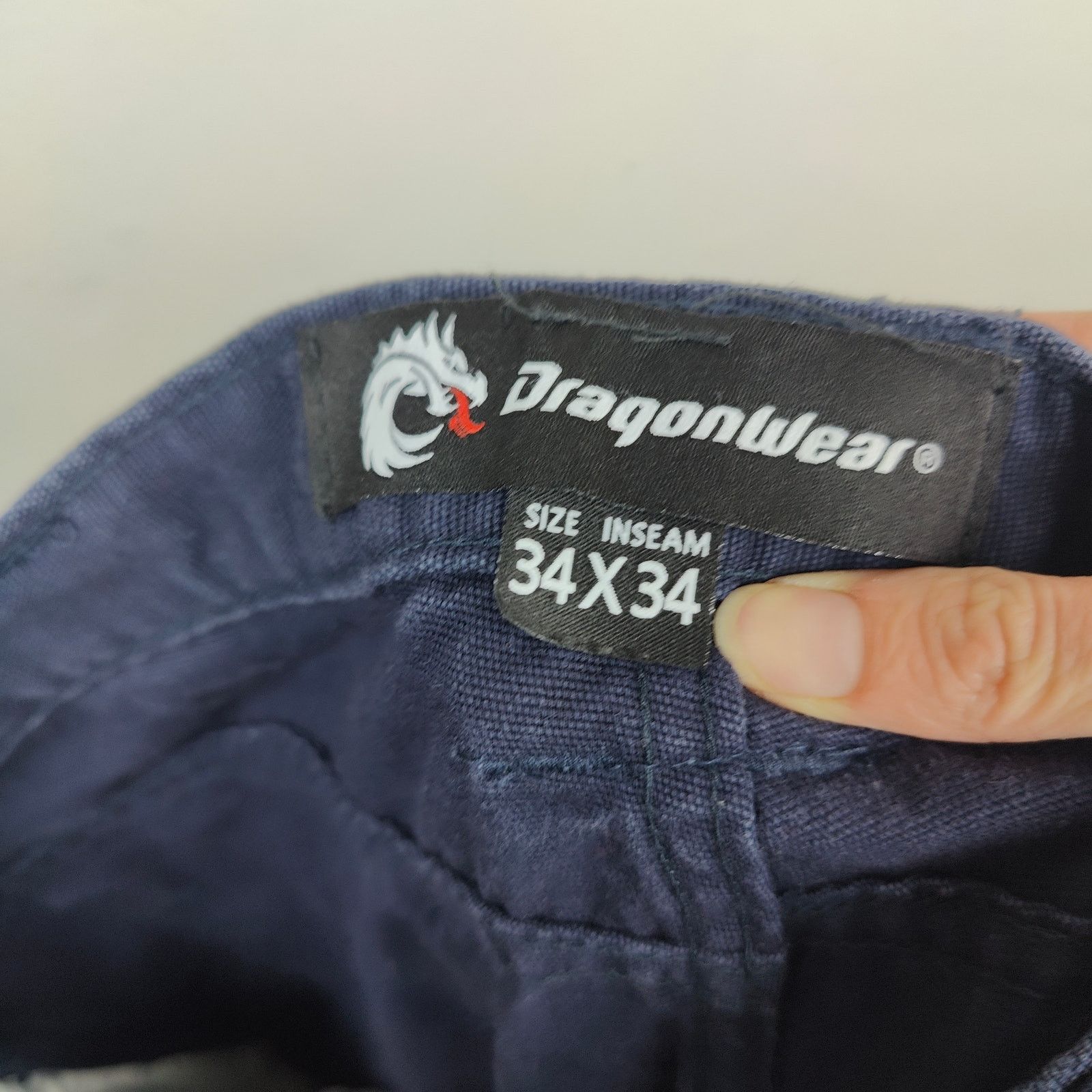 Other Dragonwear FR Pants Mens 34x34 Navy Blue Workwear Size US 34 / EU 50 - 6 Thumbnail
