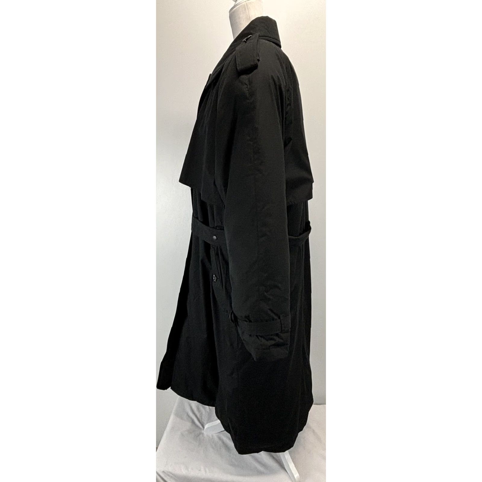 Vintage VINTAGE The Company Store Down Trench Coat Jacket Belted Midi Plus Size 20 Black Women’s Coat Size 3XL / US 20-22 - 2 Thumbnail