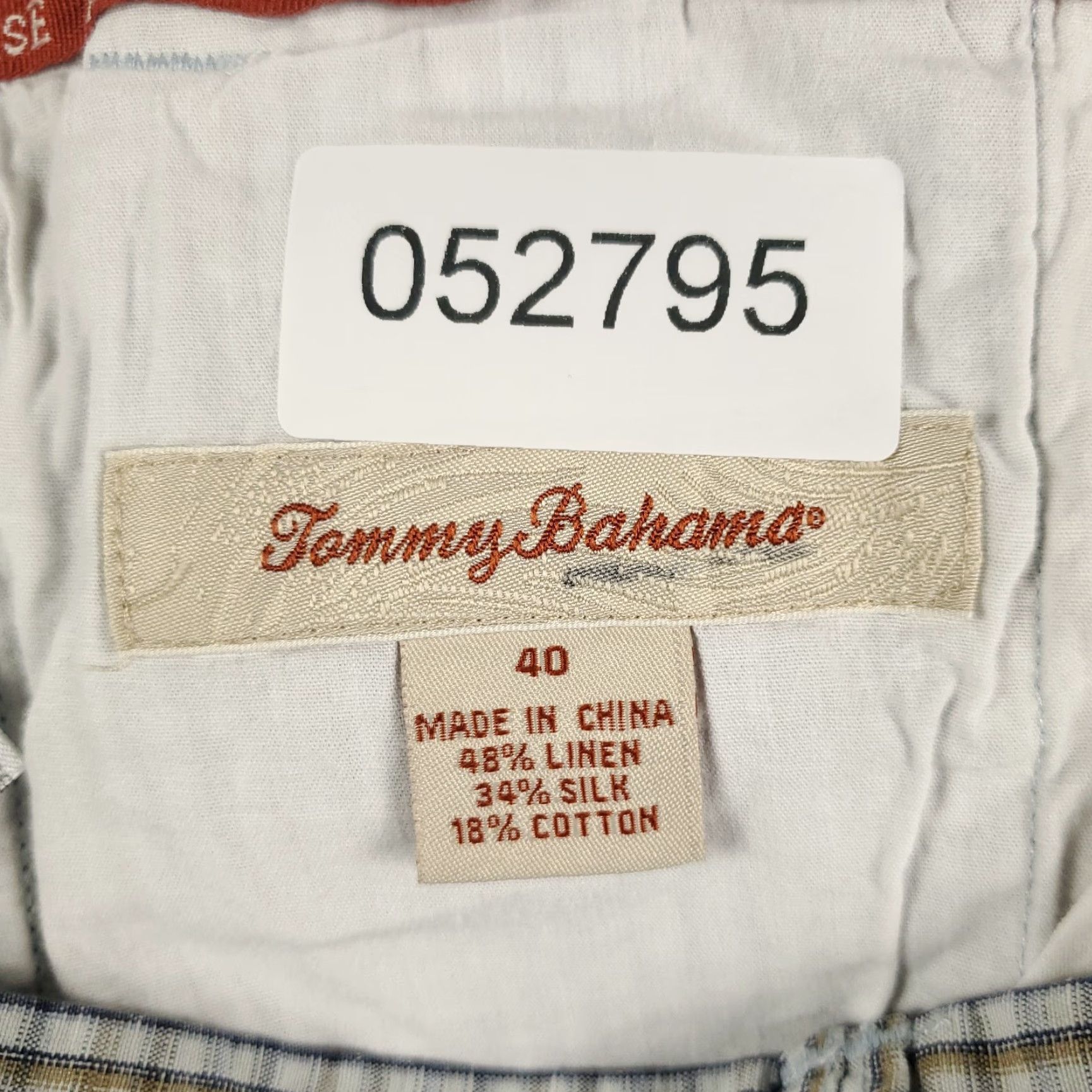 Tommy Bahama VINTAGE Tommy Bahama Men's Shorts Size 40 Flat Front Chino Linen Silk Plaid Casual Summer Blue Mens Size US 40 / EU 56 - 8 Thumbnail