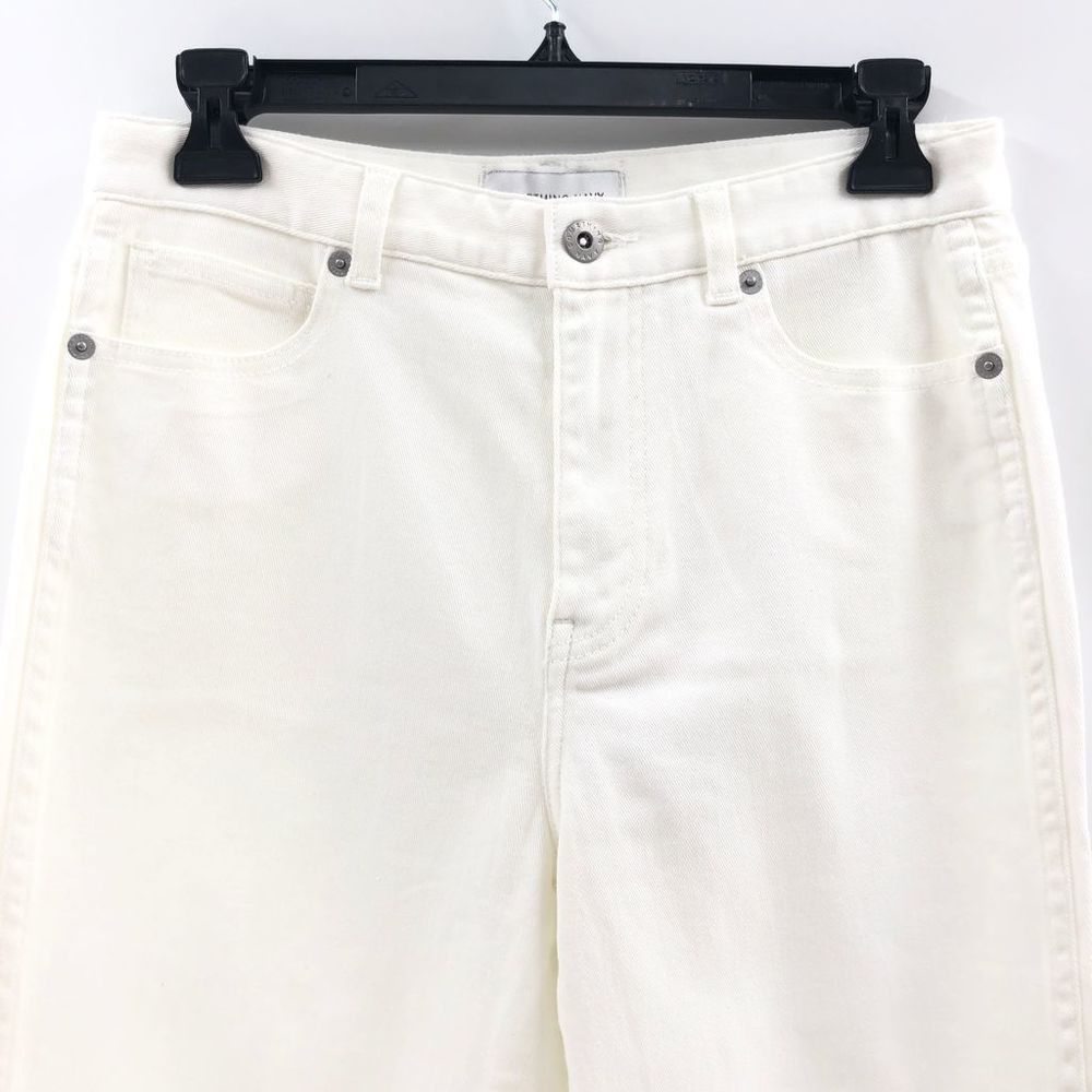 Other Something Navy Nina Denim Pants with Slit in White 6 Size 28" / US 6 / IT 42 - 3 Thumbnail