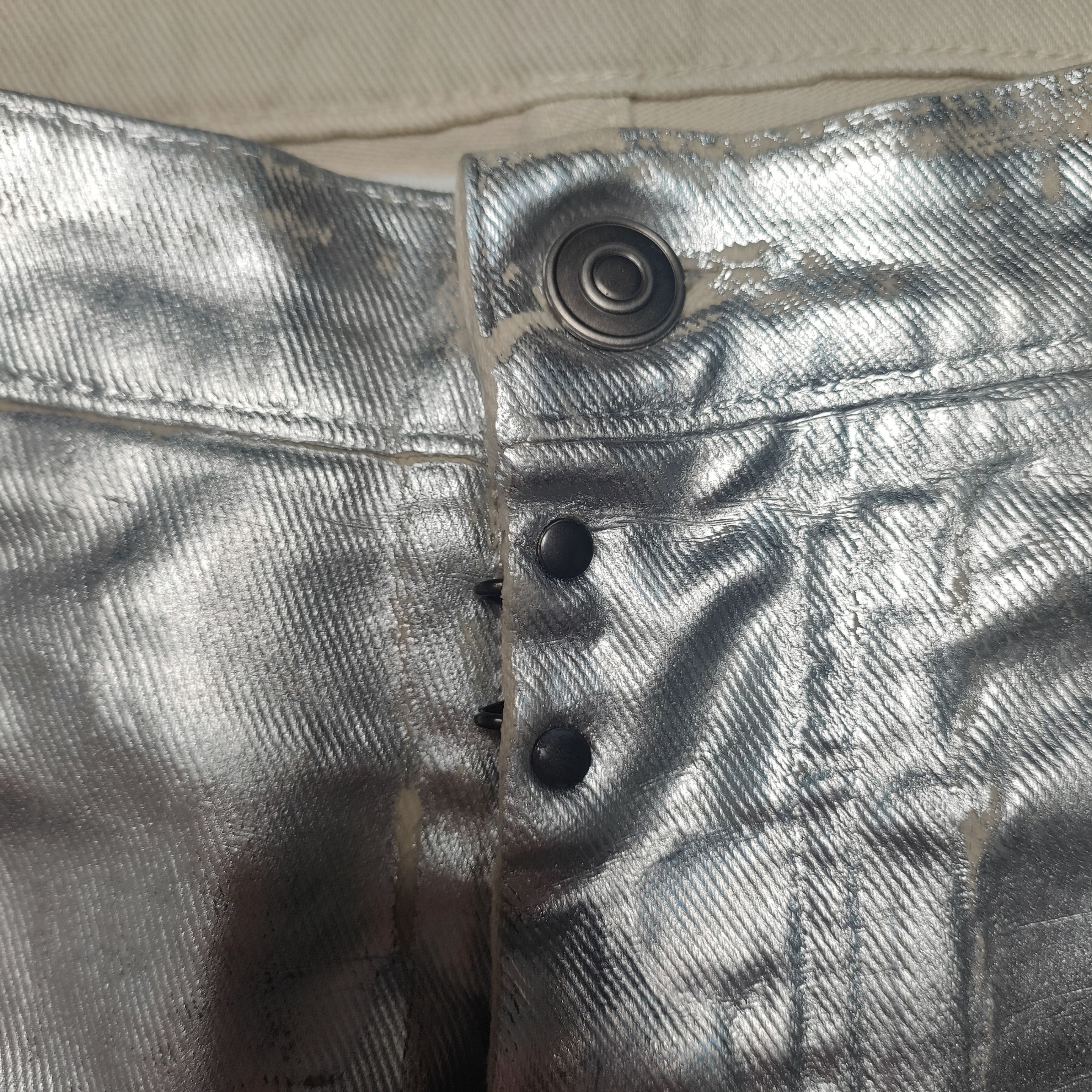 Maison Margiela Maison Margiela silver painted denim Size US 32 / EU 48 - 9 Thumbnail
