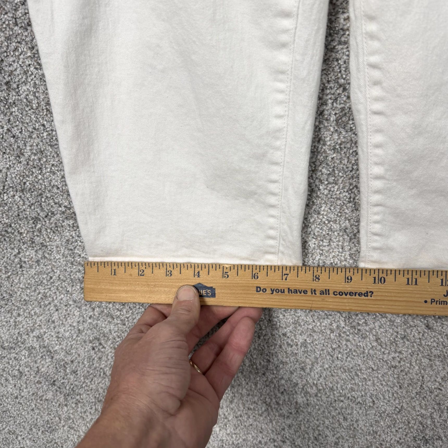 Chaps Chaps Jeans Capri 8 White Mid Rise Stretch 5-Pocket Denim Cotton Blend Womens Capris, Vintage? No. (If vintage rule not needed; item not vintage) Size 30" / US 8 / IT 44 - 4 Thumbnail