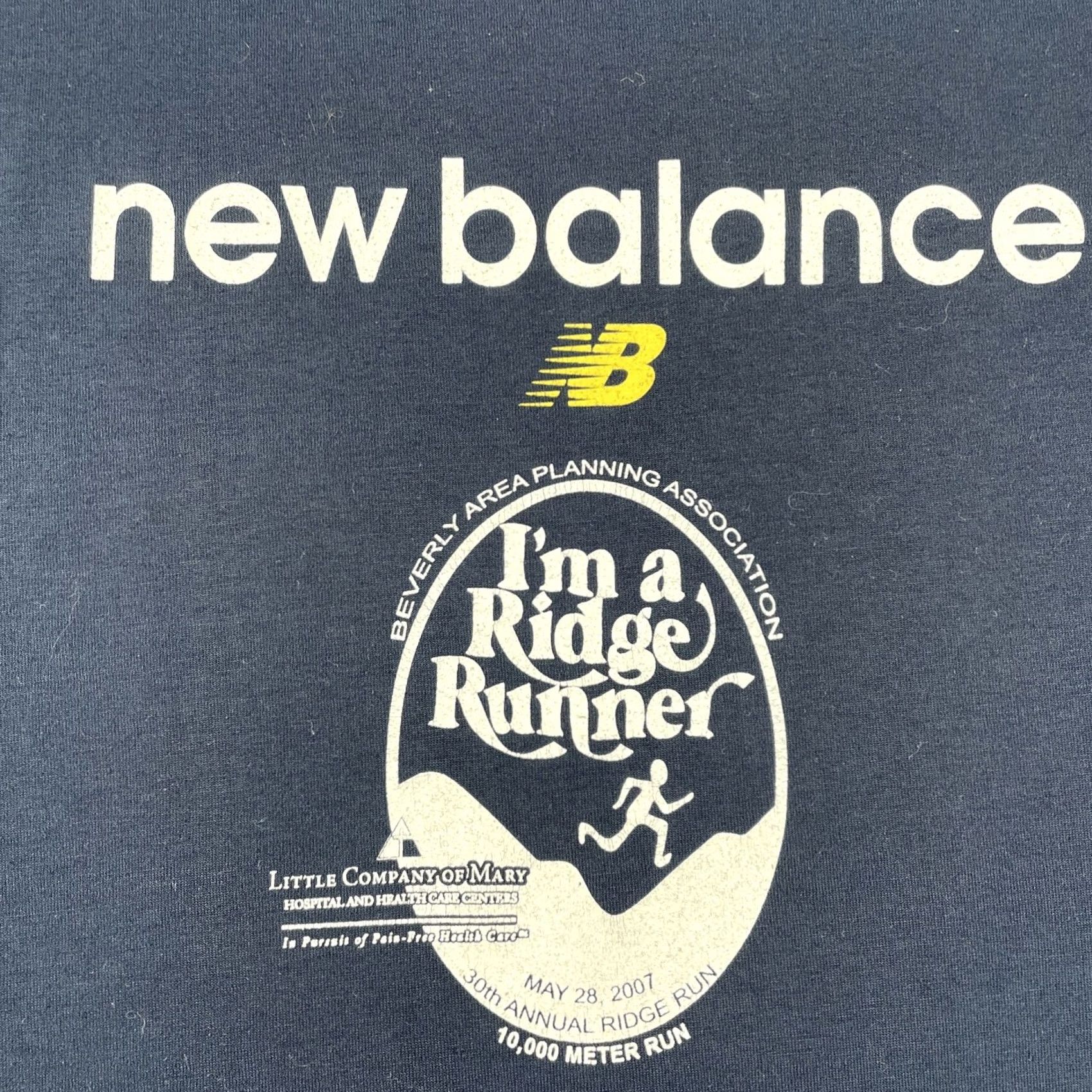 New Balance VINTAGE New Balance XL Race Crew Running Shirt Beverly 2007 Navy Blue Ridge Runner Men T-Shirt Crew Neck Short Sleeve Blue Size US XL / EU 56 / 4 - 3 Thumbnail