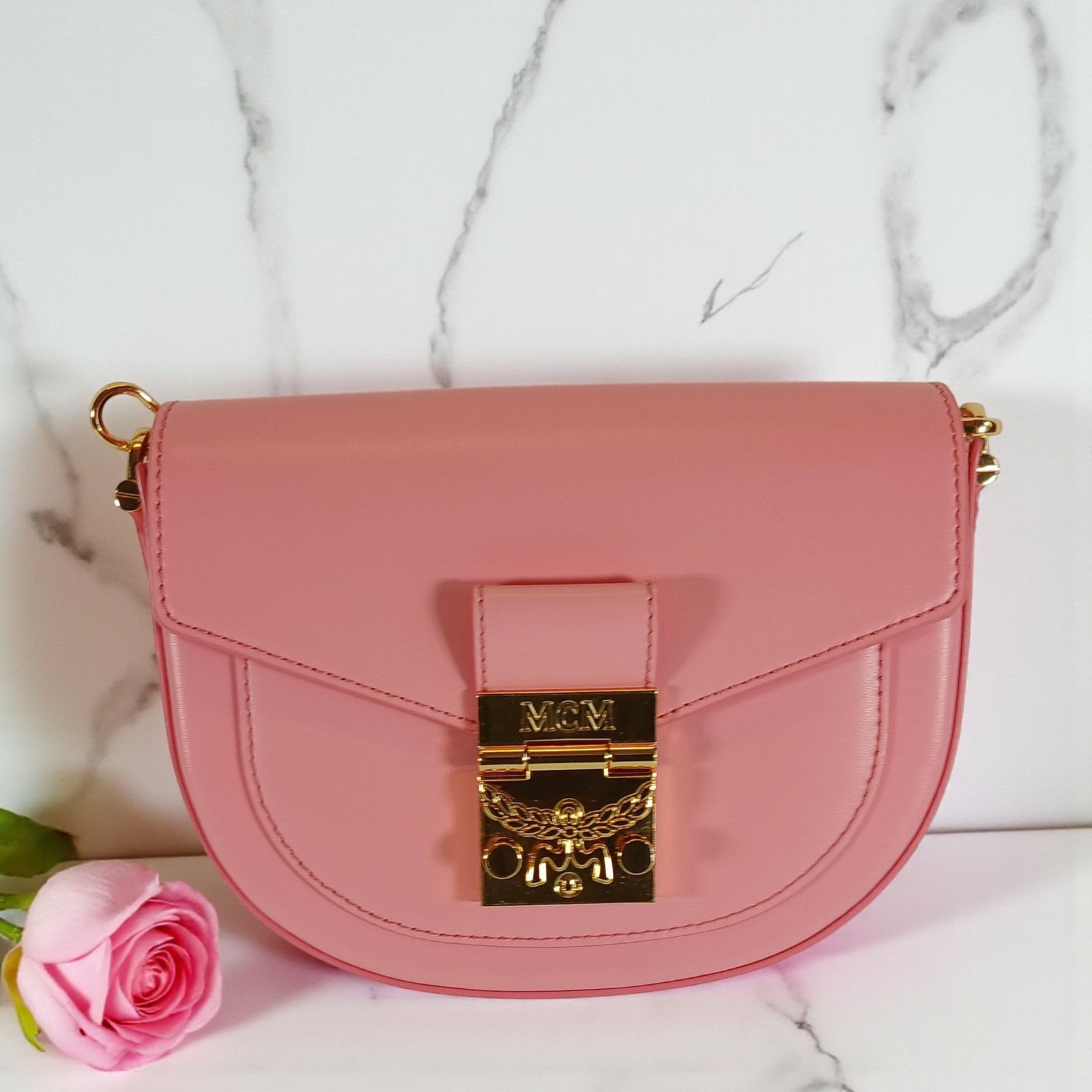 MCM MCM Patricia Mini Pink Leather Crossbody Bag - NWT Size ONE SIZE - 12 Thumbnail