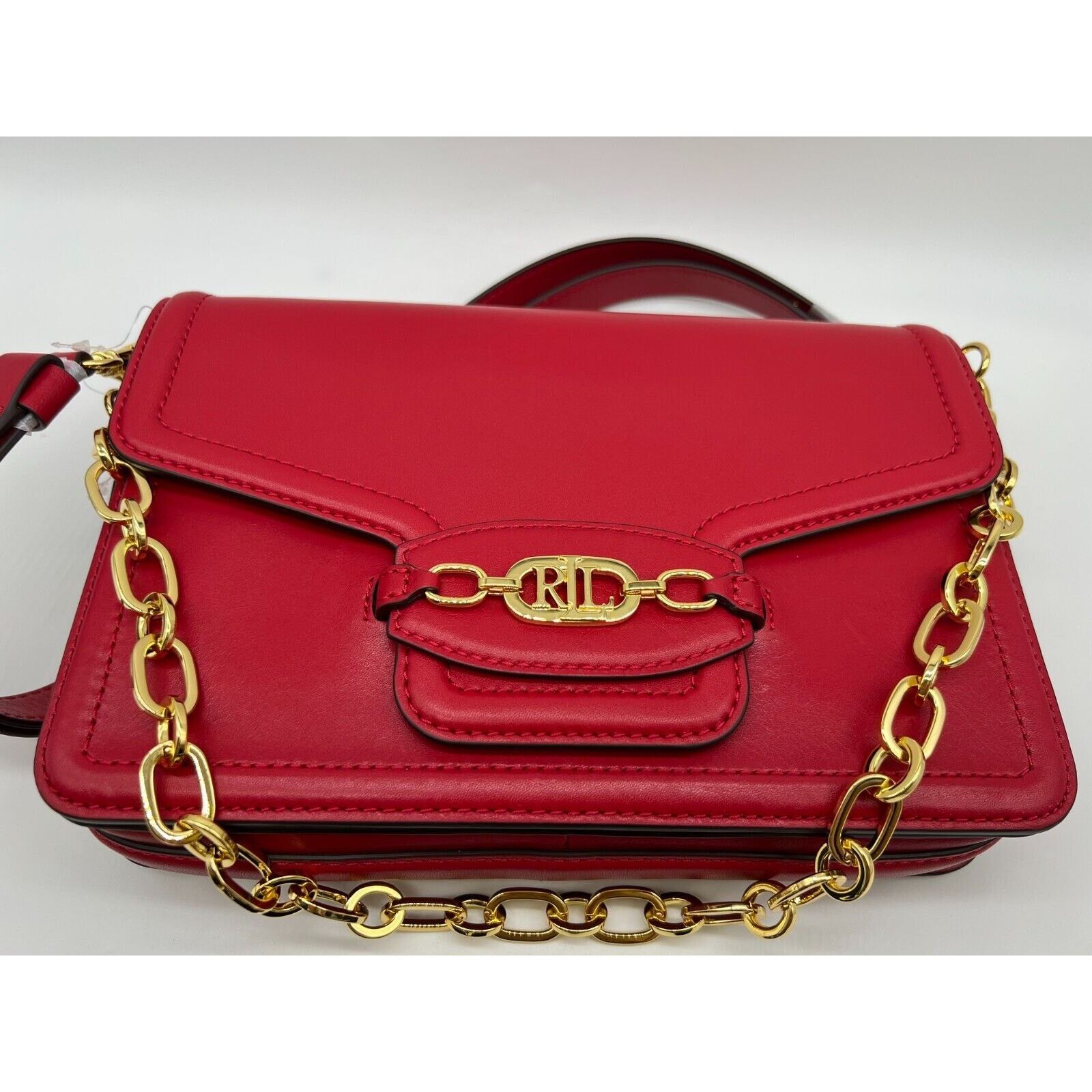 Lauren Ralph Lauren Lauren Ralph Lauren Holiday Red Leather Women Shoulder Bag Size ONE SIZE - 2 Thumbnail