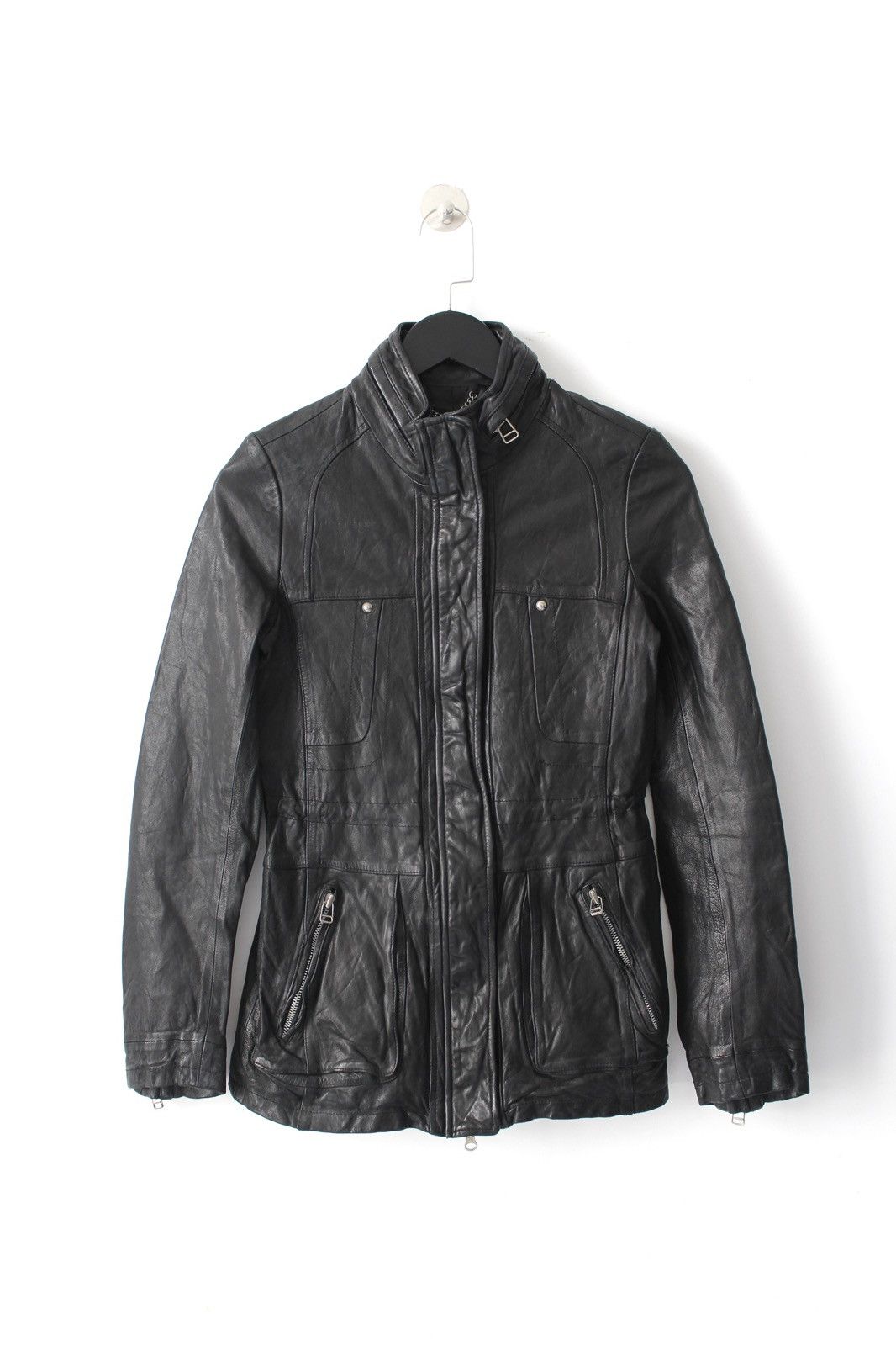 If Six Was Nine 2000S JAPANESE MADE SHEEPSKIN STAND-COLLAR UTILITY JACKET Size US S / EU 44-46 / 1 - 1 Thumbnail
