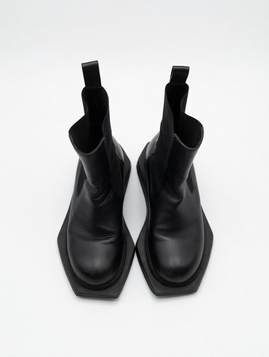 Rick Owens Black Leather Chelsea Boots – EU 43
