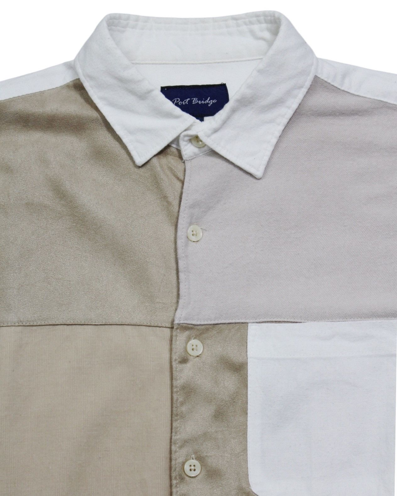 Japanese Brand AW2014 PORT BRIDGE PATCHWORK SHIRT Size US M / EU 48-50 / 2 - 2 Thumbnail