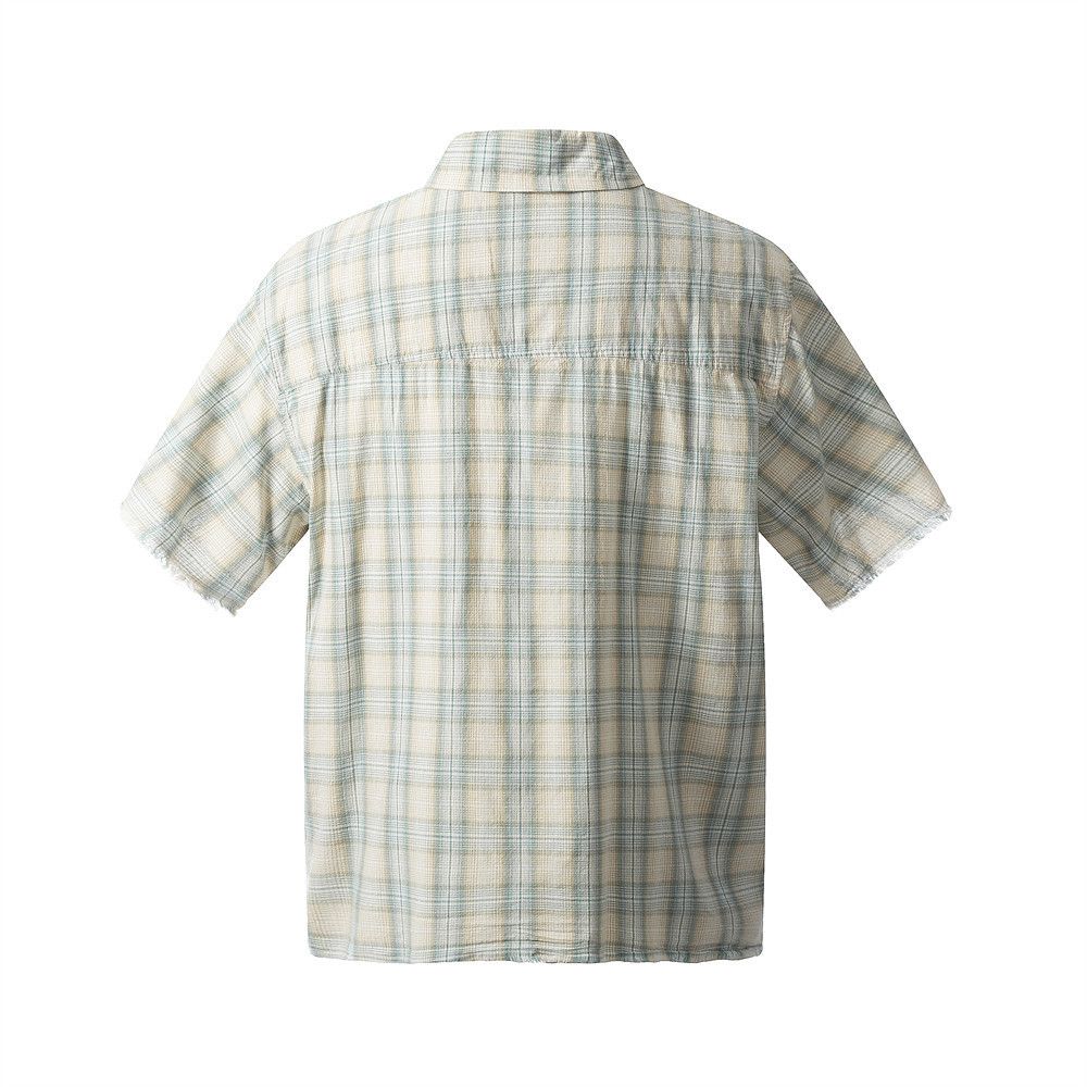 Japanese Brand × Vintage Men's loose street style casual lapel contrast plaid shirt Size US M / EU 48-50 / 2 - 2 Thumbnail
