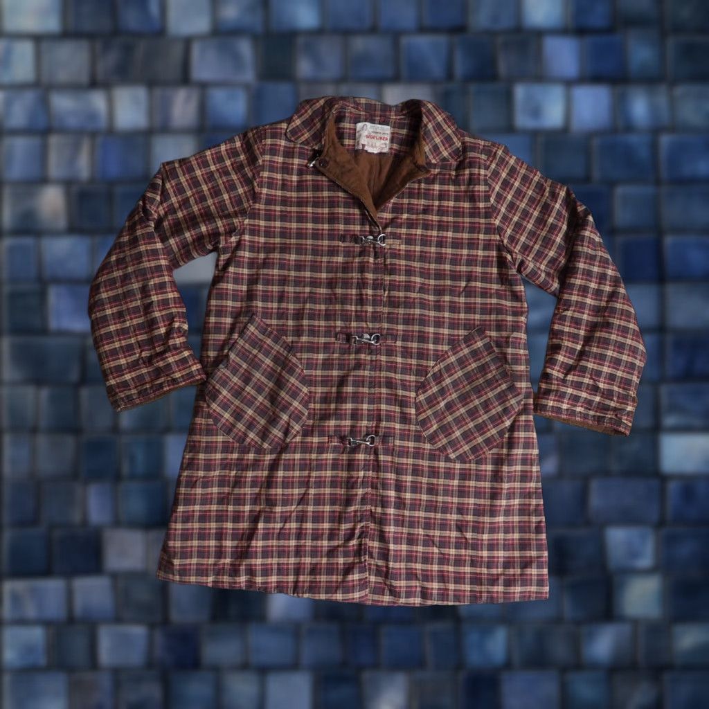 Vintage VTG Grove Thermo Jac Sideliner Brown Plaid Fireman Clasp Jacket Coat Mens L Size US L / EU 52-54 / 3 - 1 Thumbnail