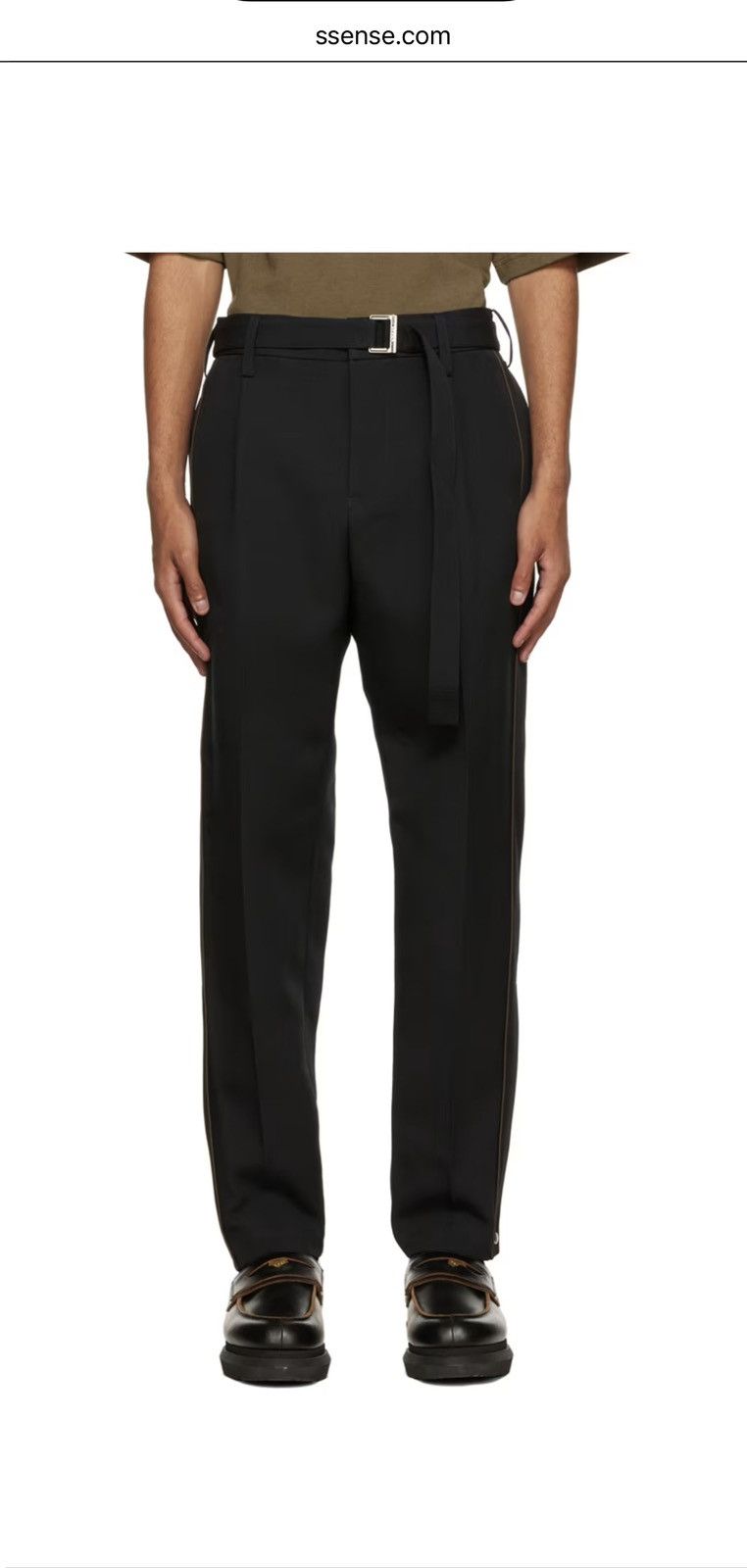 Sacai SACA Black Belted Lounge Pants Size US 34 / EU 50 - 1 Thumbnail