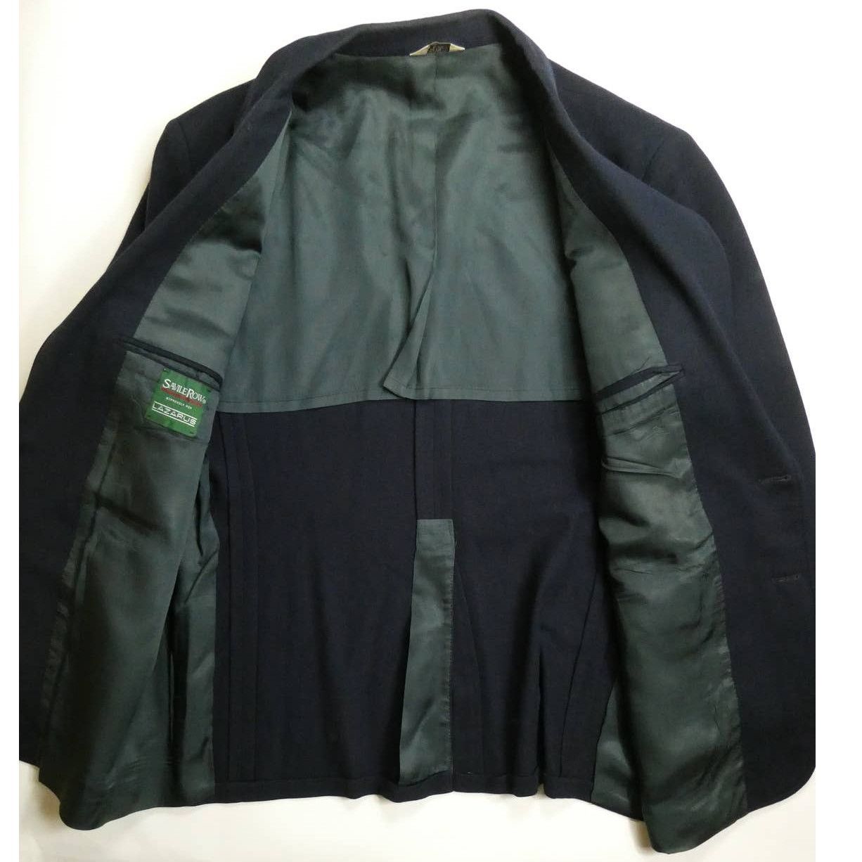 Savile Row vintage 80s/90s Savile Row 100% wool sport coat, navy, 46R Size 46R - 2 Thumbnail
