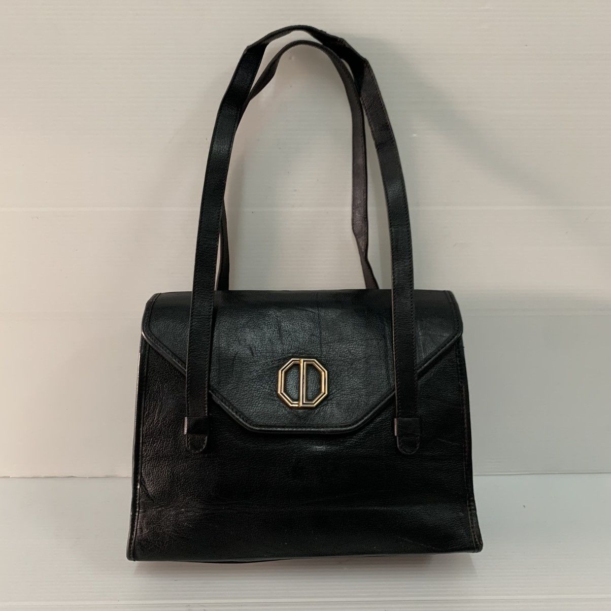 Christian Dior Monsieur Christian Dior Black Vintage Leather Handbag Size ONE SIZE - 1 Thumbnail