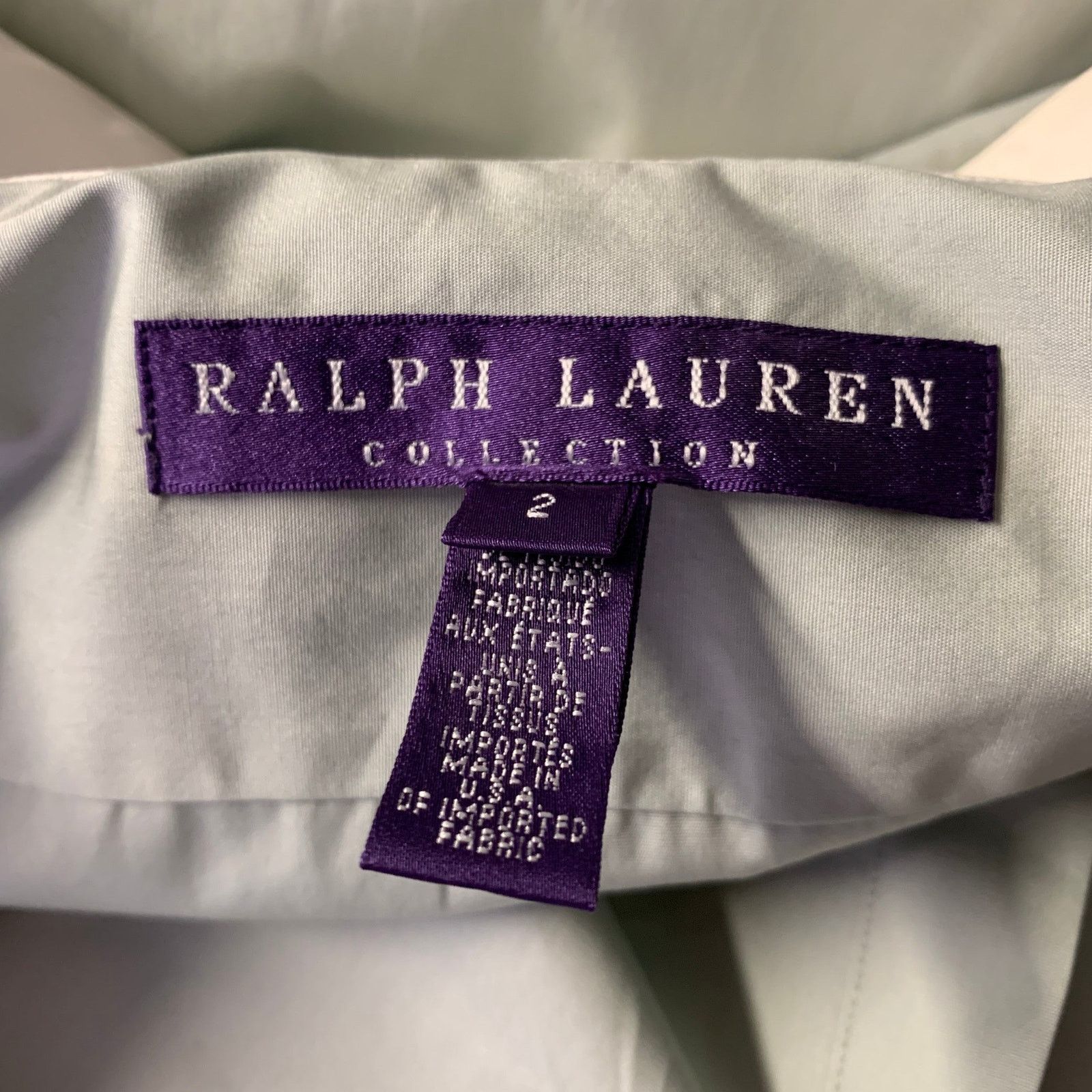 Ralph Lauren RALPH LAUREN Size 2 Green White Cotton Club Collar Dress Top Size XS / US 0-2 / IT 36-38 - 6 Thumbnail