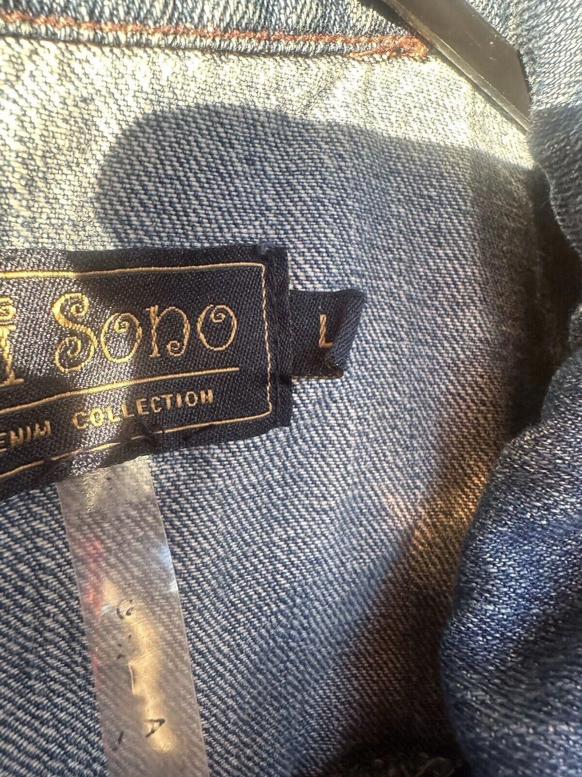 Designer Ci Sono Large Denim Jacket Y2K Size L / US 10 / IT 46 - 3 Thumbnail