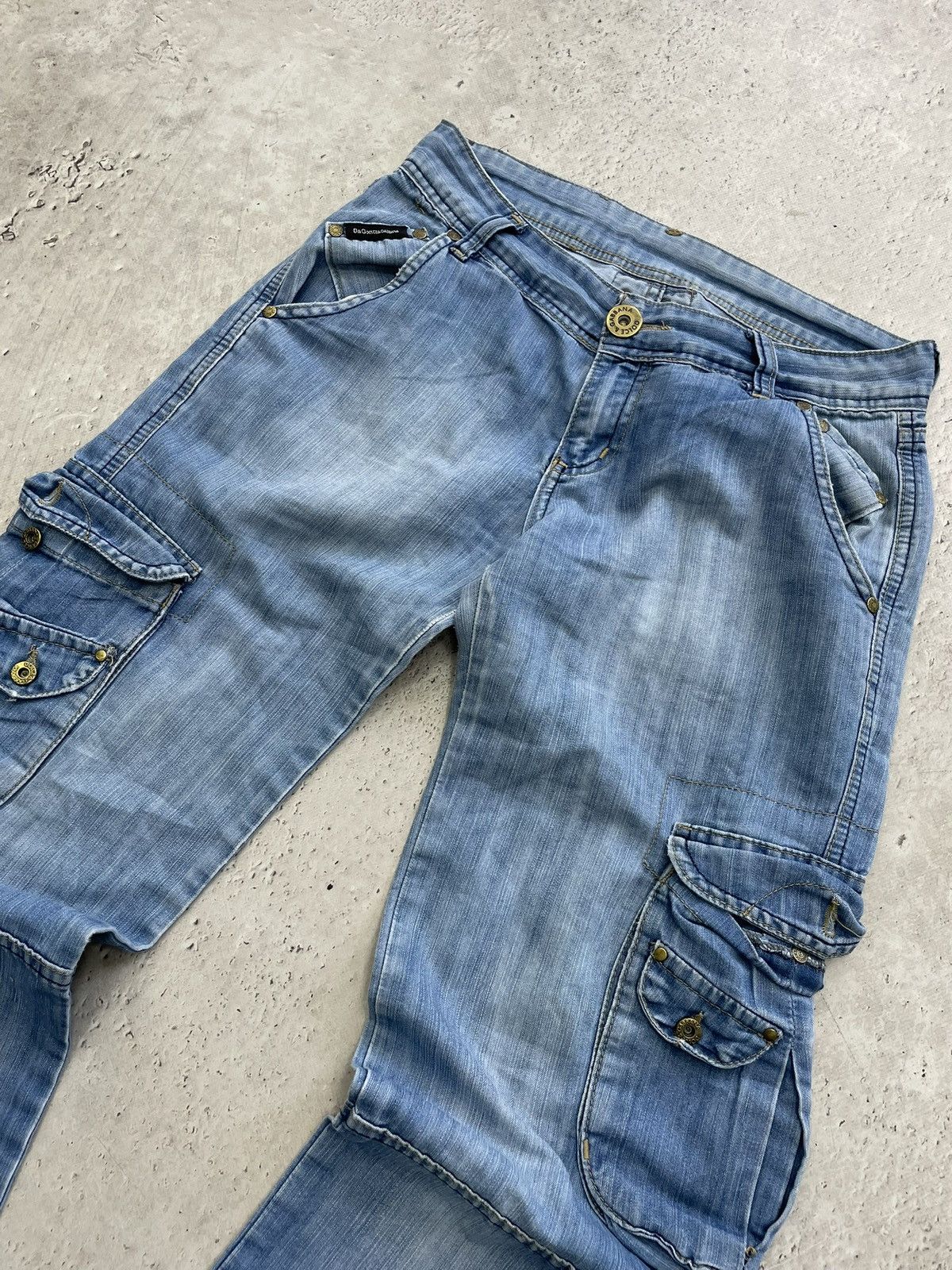 Dolce & Gabbana Rare flared denim cargo Dolce Gabbana 2000s pants jeans Size US 29 - 4 Thumbnail