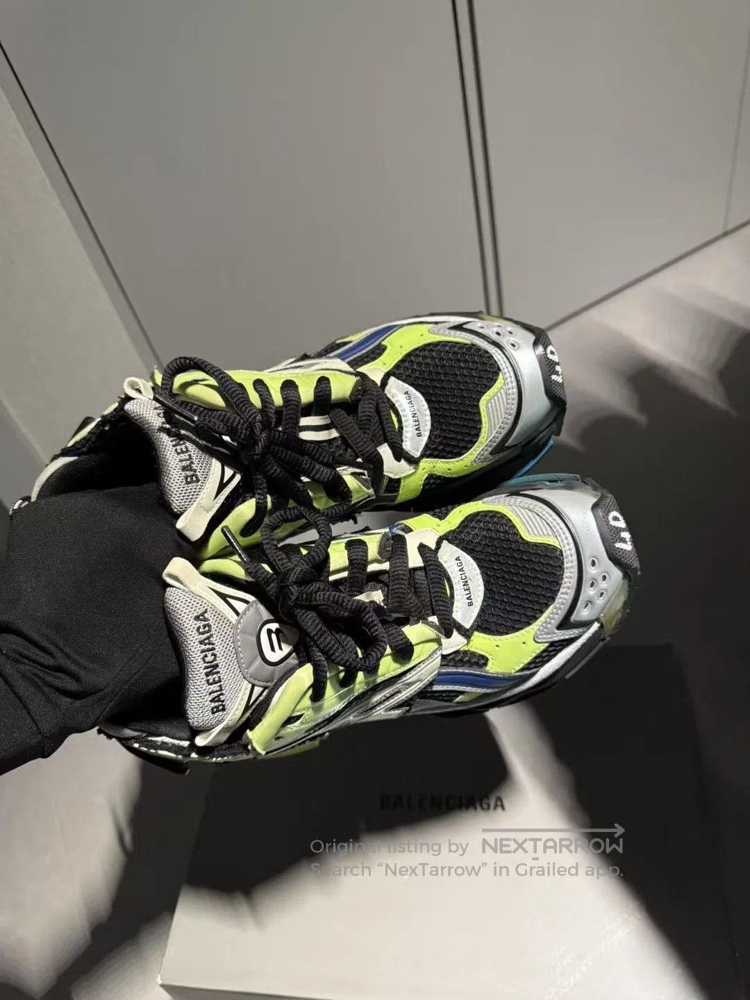 Balenciaga Balenciaga Runner Black Green Size 40. Size US 7 / EU 40 - 2 Thumbnail