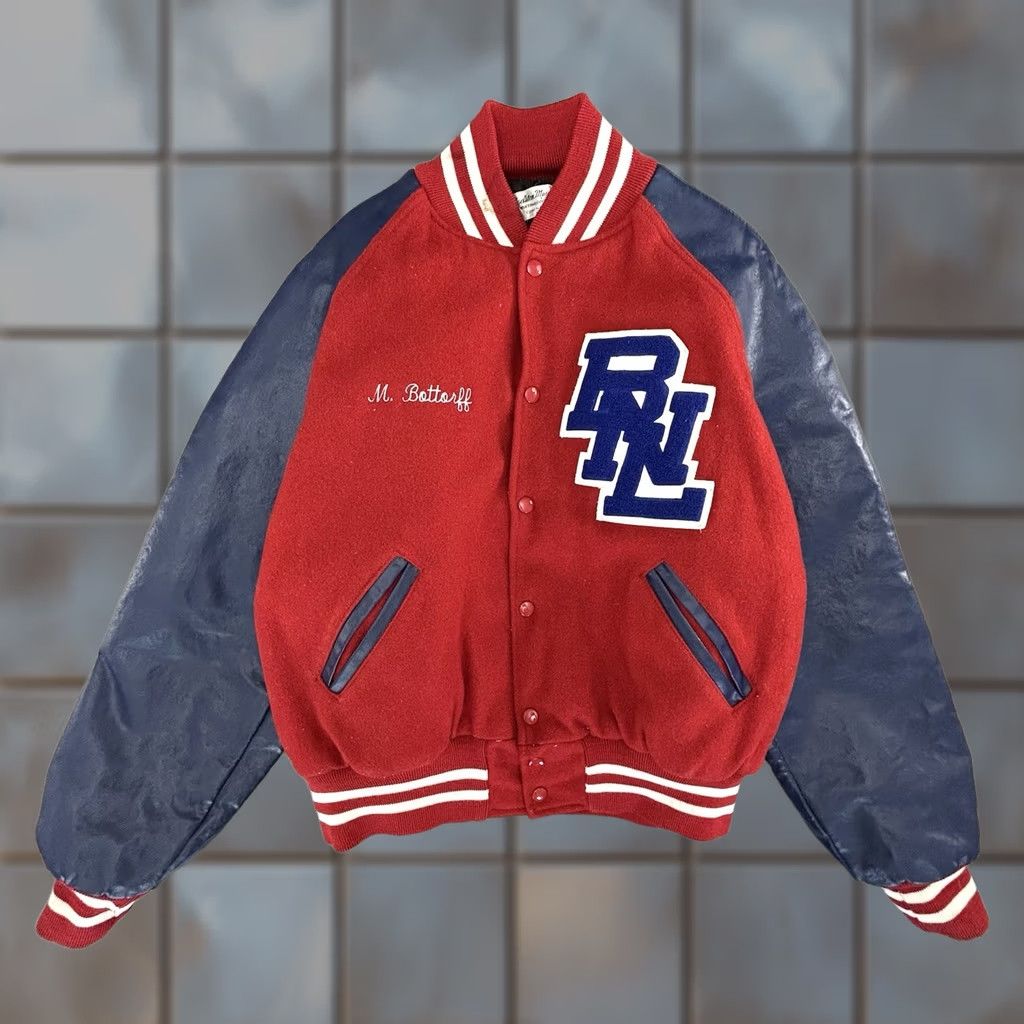 Vintage VINTAGE Gem Sports Varsity Jacket Adult XL Red Wool Embroidered Logo 90s USA College Baseball Basketball Football Size US XL / EU 56 / 4 - 1 Thumbnail