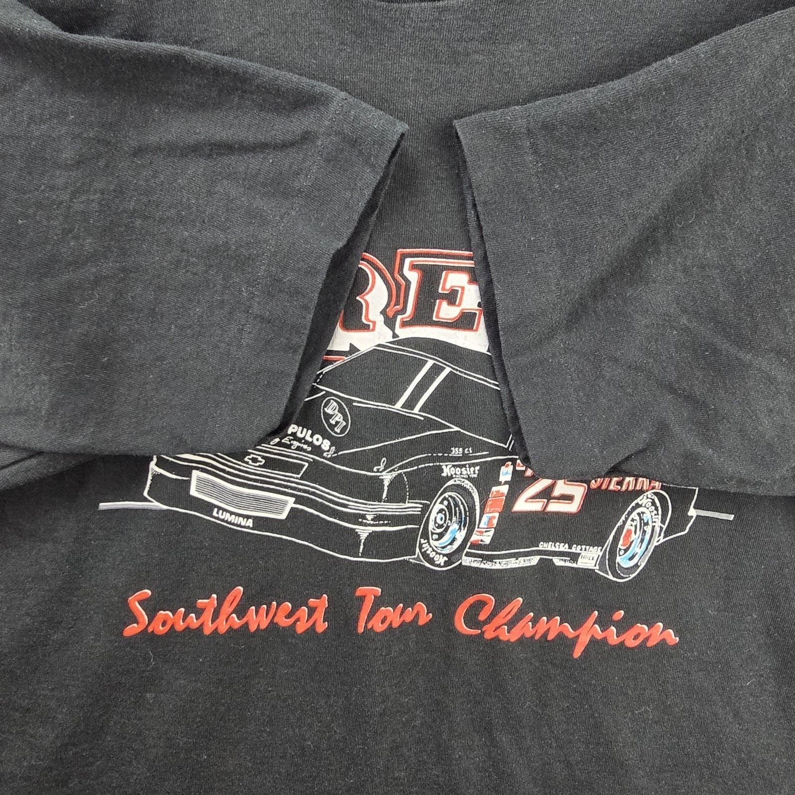 Fruit Of The Loom Vintage Dan Press Nascar Shirt Mens Large Black 90s RARE Size US L / EU 52-54 / 3 - 6 Thumbnail