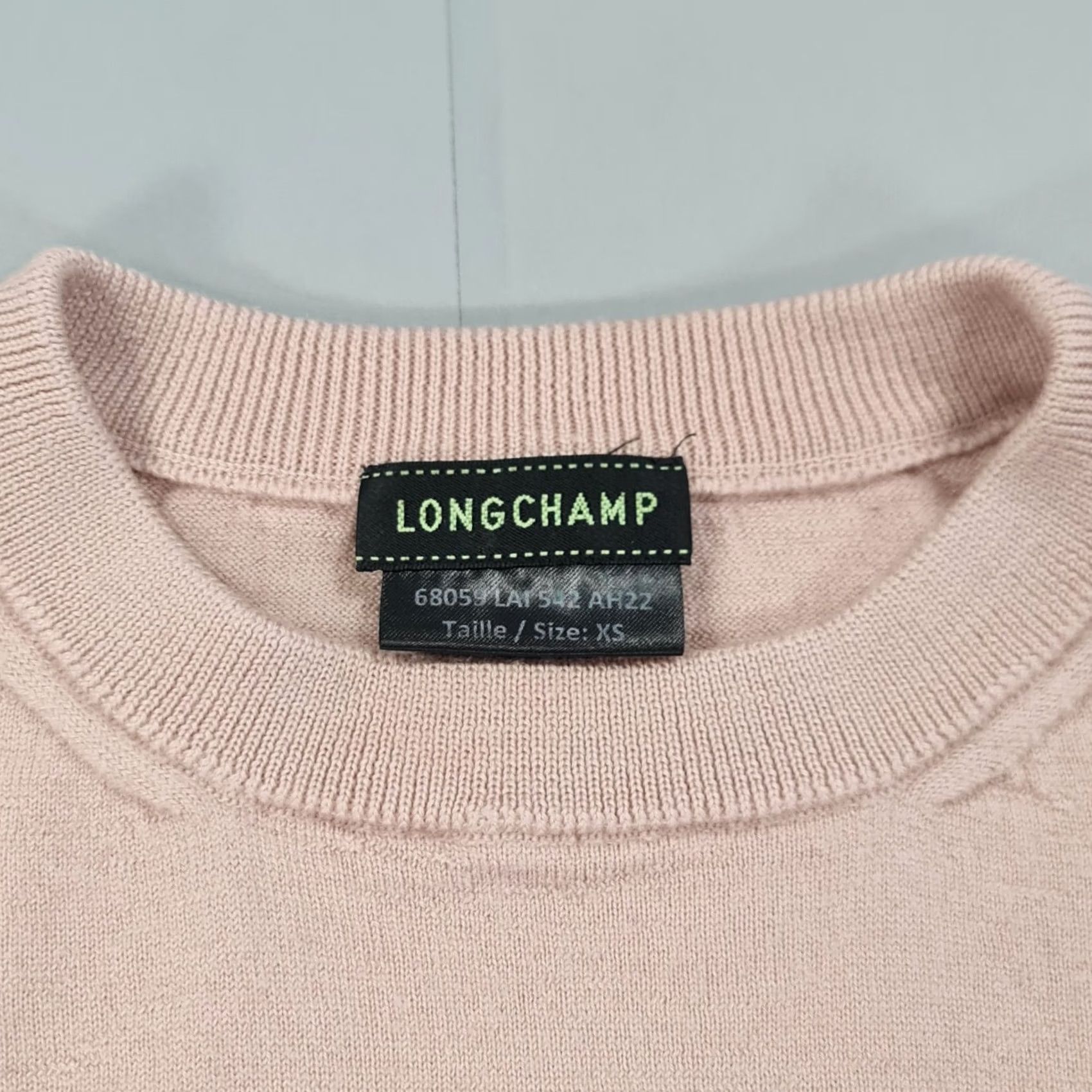 Longchamp VINTAGE Longchamp Womens Vest Pink XS Sleeveless Knit Merino Wool Pullover Size XS / US 0-2 / IT 36-38 - 3 Thumbnail