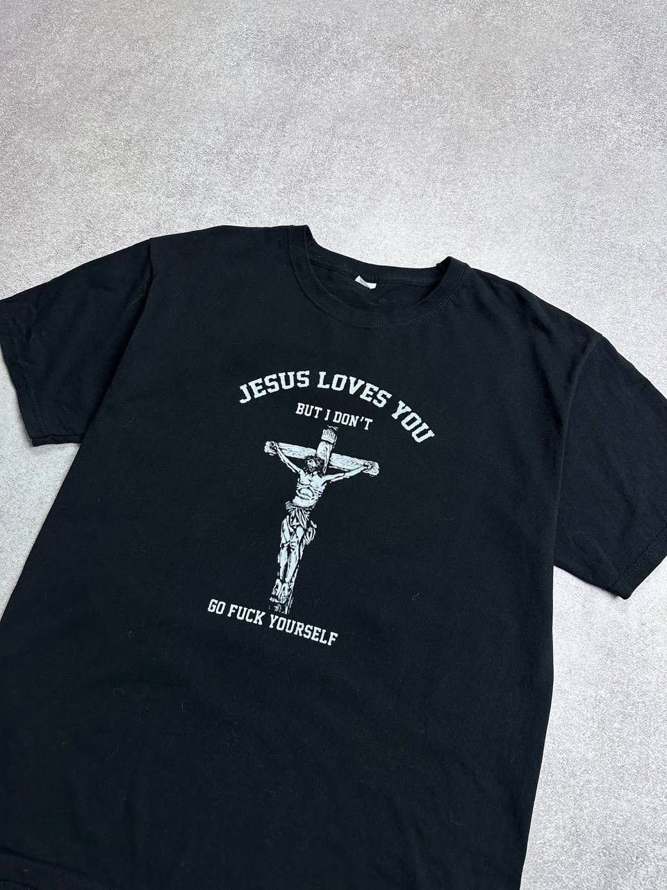Vintage Vintage Jesus Loves You Humour Grunge T-shirt L Size US L / EU 52-54 / 3 - 2 Thumbnail