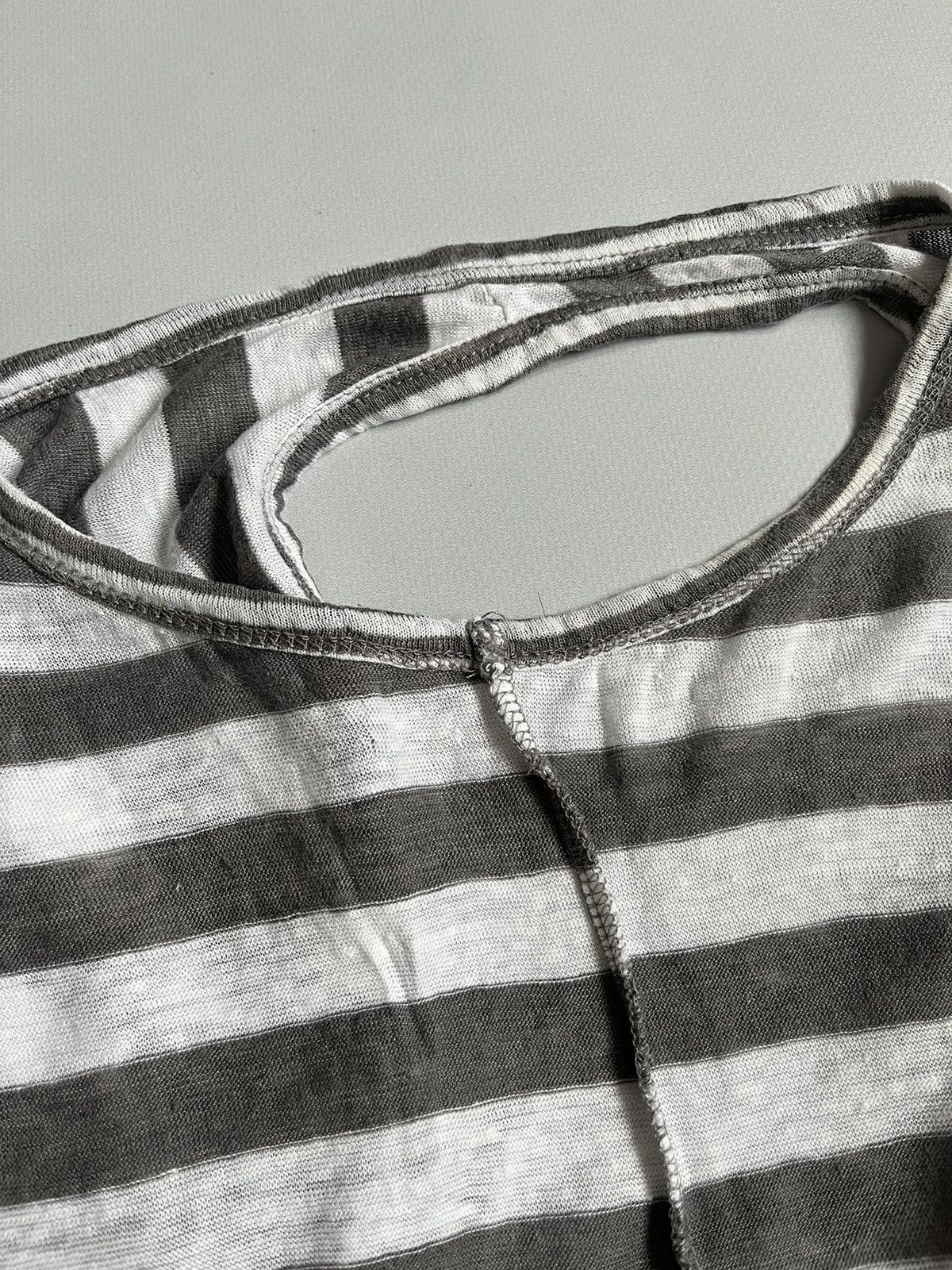 Rundholz RUNDHOLZ Black Label Striped Asymmetrical Grey Tank Top Size S / US 4 / IT 40 - 18 Thumbnail