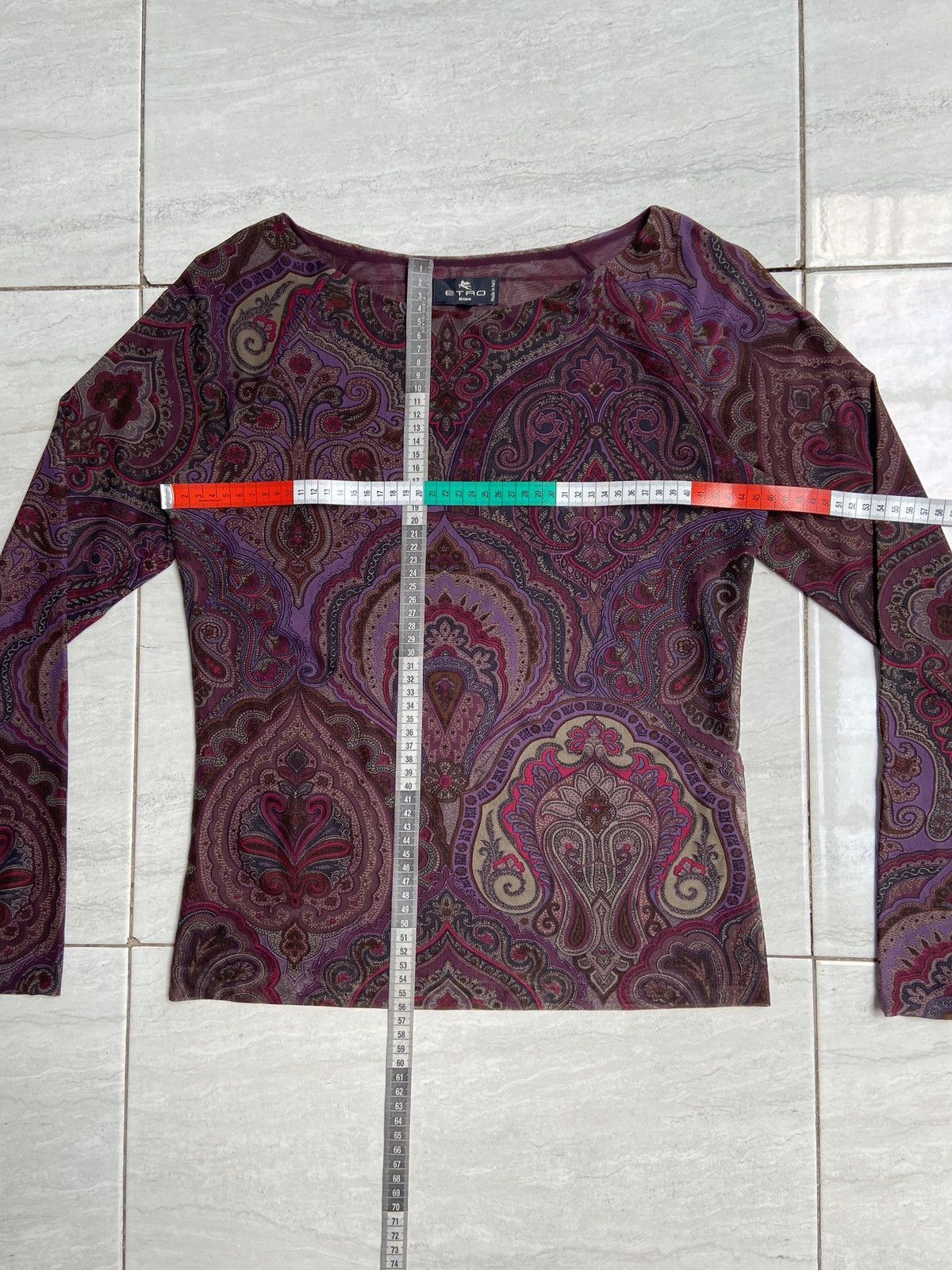 Etro ETRO MILANO Motive Long Sleeve T-shirt Size US XS / EU 42 / 0 - 2 Thumbnail