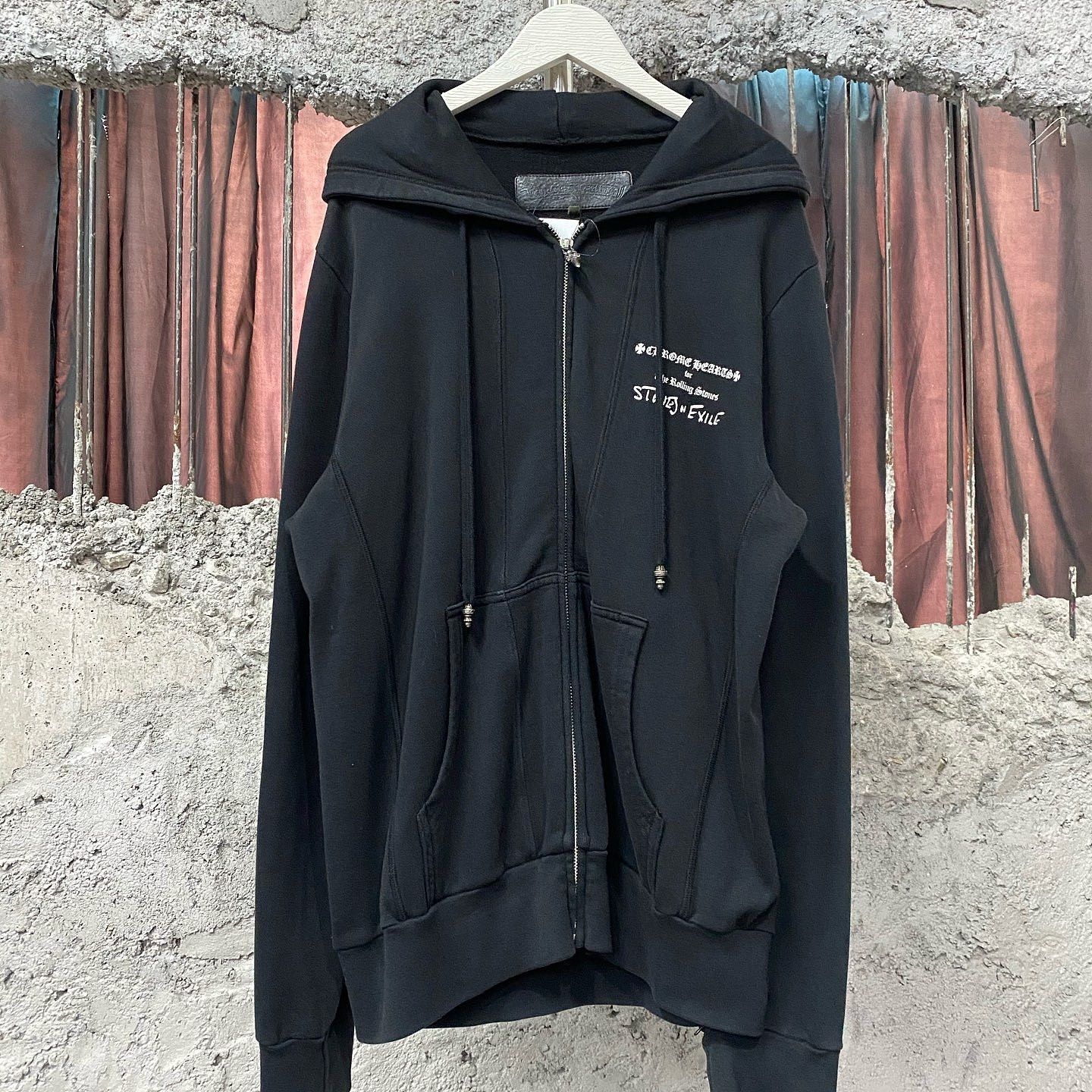 Chrome Hearts CHROME HEARTS Rolling Stones Zip Up Hoodie BLACK