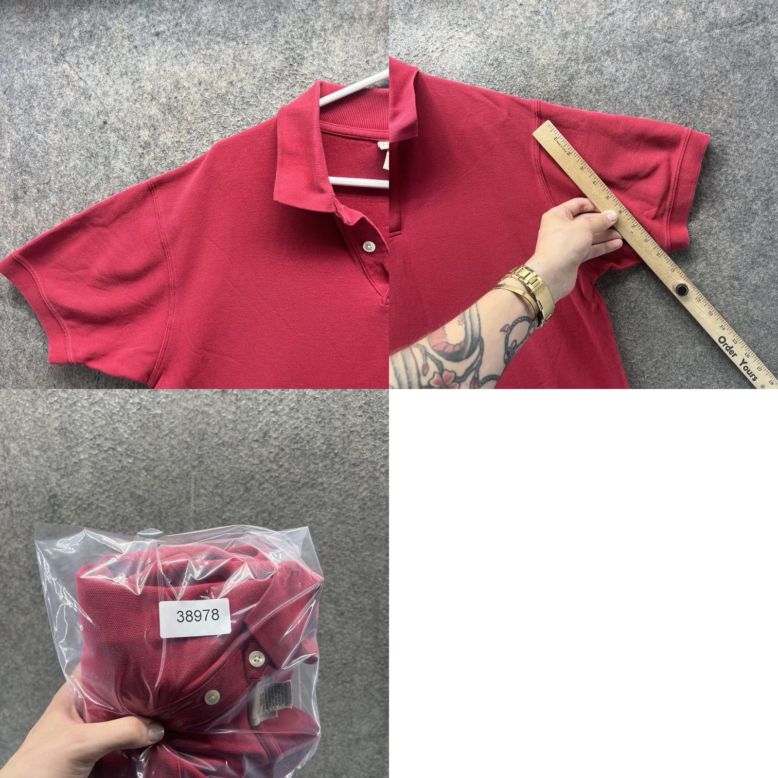 Vintage L.L. Bean Polo Shirt Mens M Red 100% Cotton Knit Casual Solid Short Sleeve Polo Mens Red Size US M / EU 48-50 / 2 - 8 Thumbnail