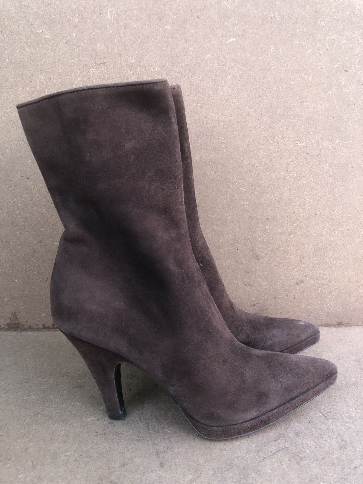 Prada Prada Brown Suede Boots Size 37.5 Size US 7.5 / IT 37.5 - 3 Thumbnail