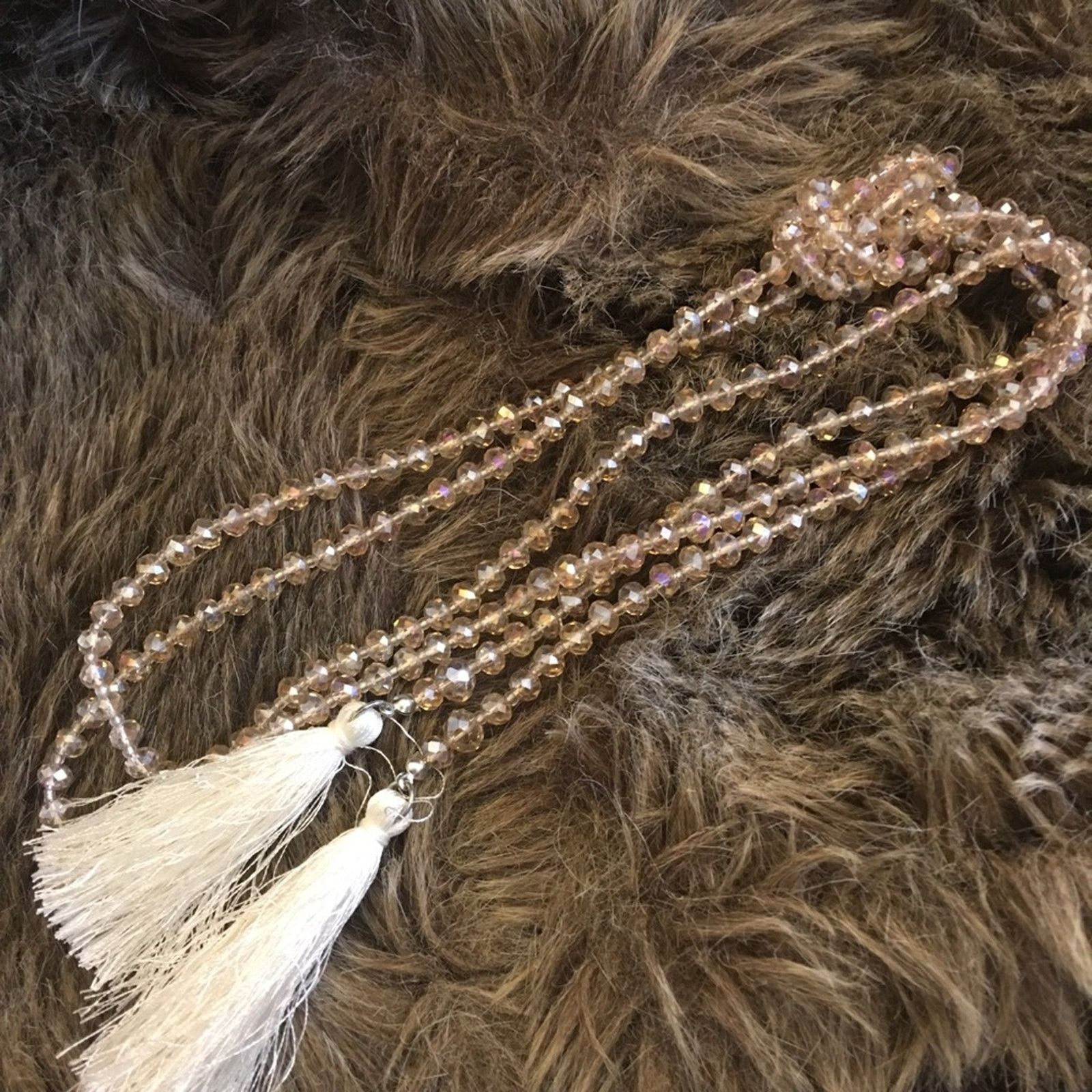 Vintage Vintage 90s aurora borealis tassel necklace scarf Size ONE SIZE - 7 Thumbnail